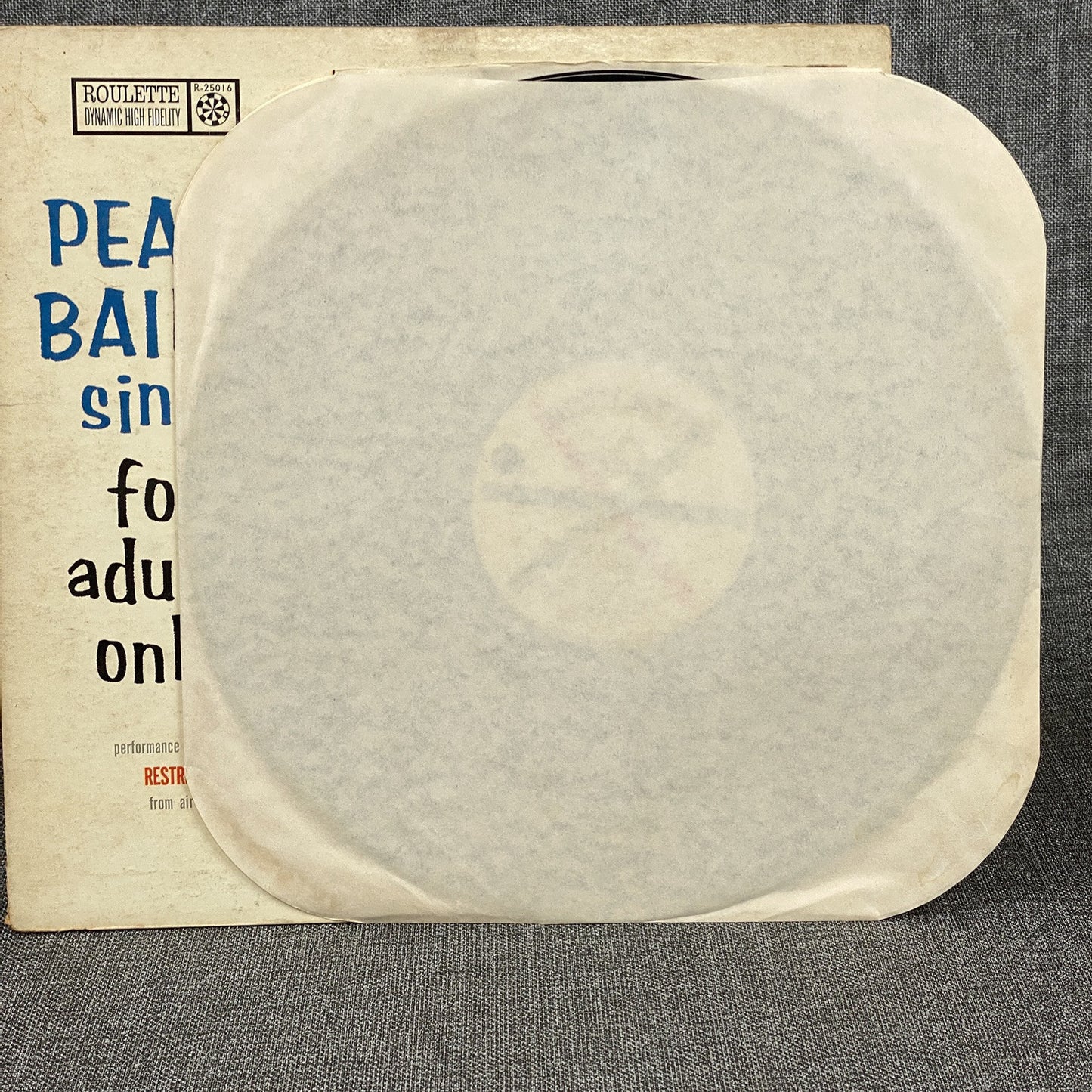 Pearl Bailey Sings for Adults Only LP Vinyl Record by Roulette Records 1958 - EX