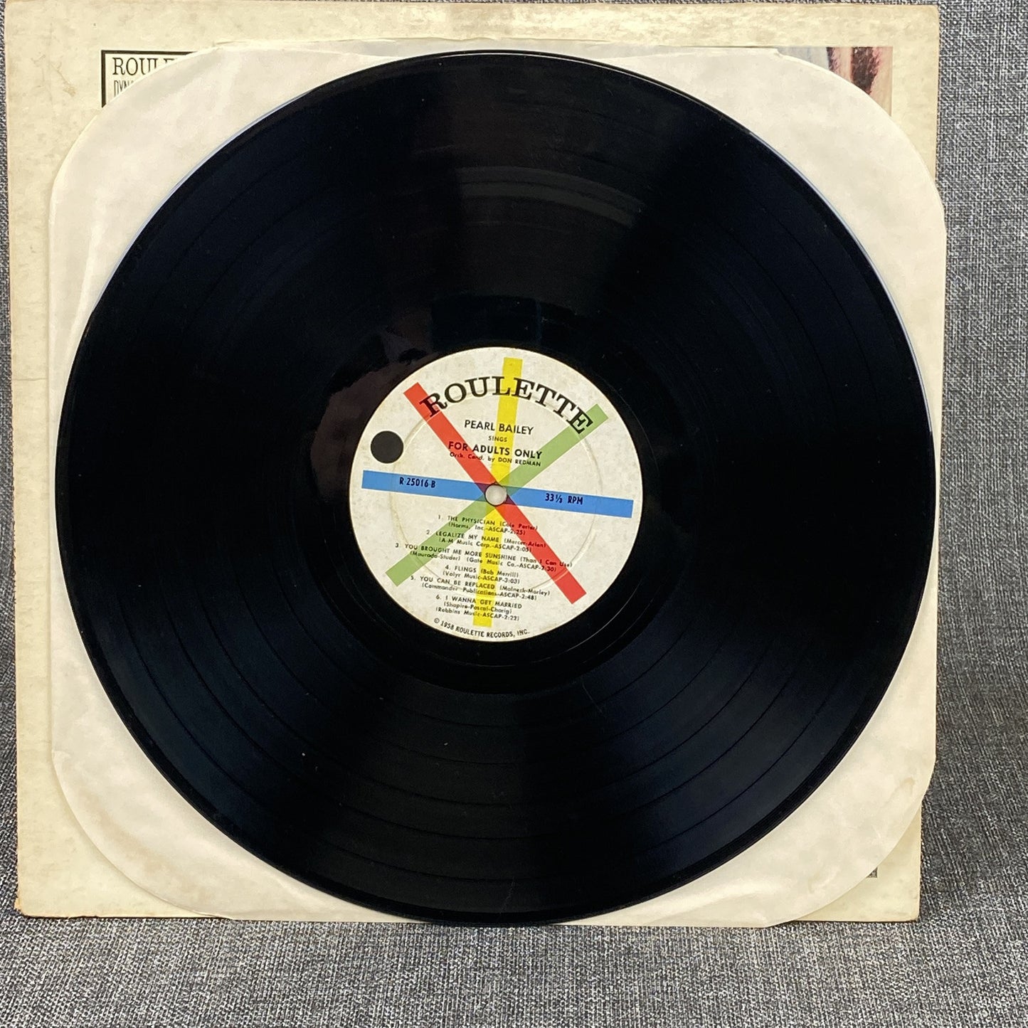 Pearl Bailey Sings for Adults Only LP Vinyl Record by Roulette Records 1958 - EX
