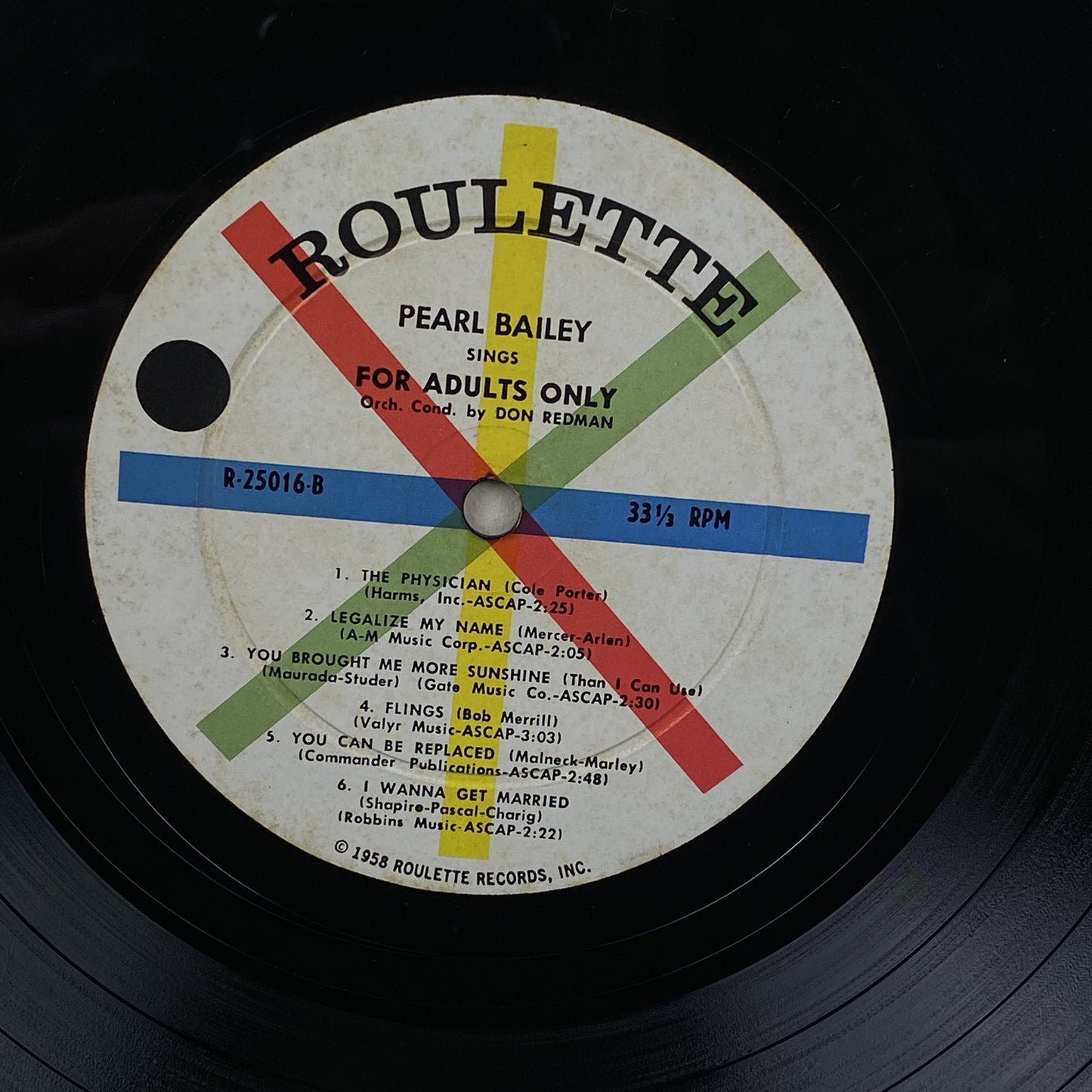 Pearl Bailey Sings for Adults Only LP Vinyl Record by Roulette Records 1958 - EX