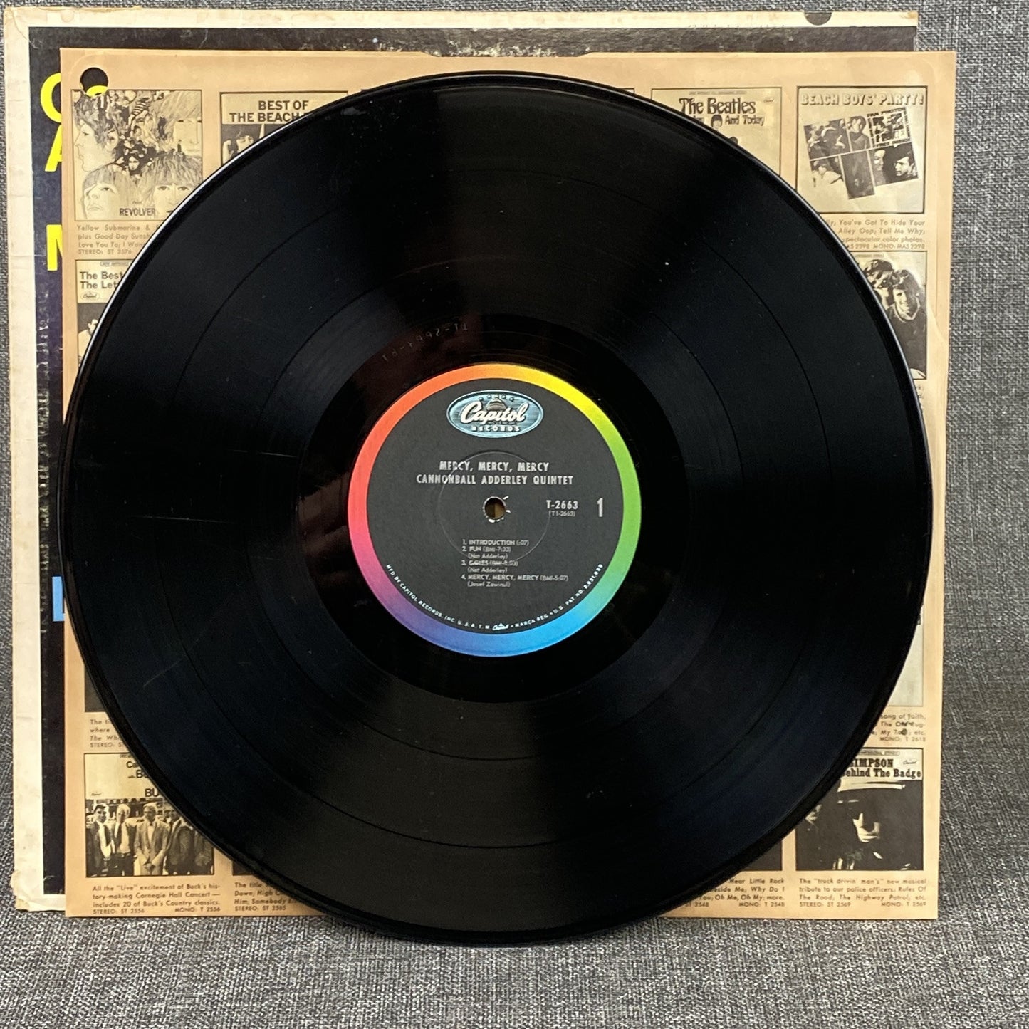 The Cannonball Adderley Quintet Mercy, Mercy, Mercy! Vinyl Record 1967