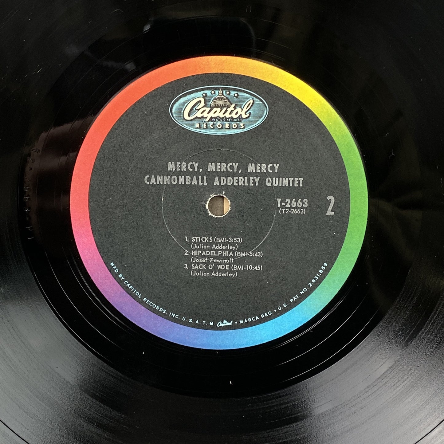 The Cannonball Adderley Quintet Mercy, Mercy, Mercy! Vinyl Record 1967