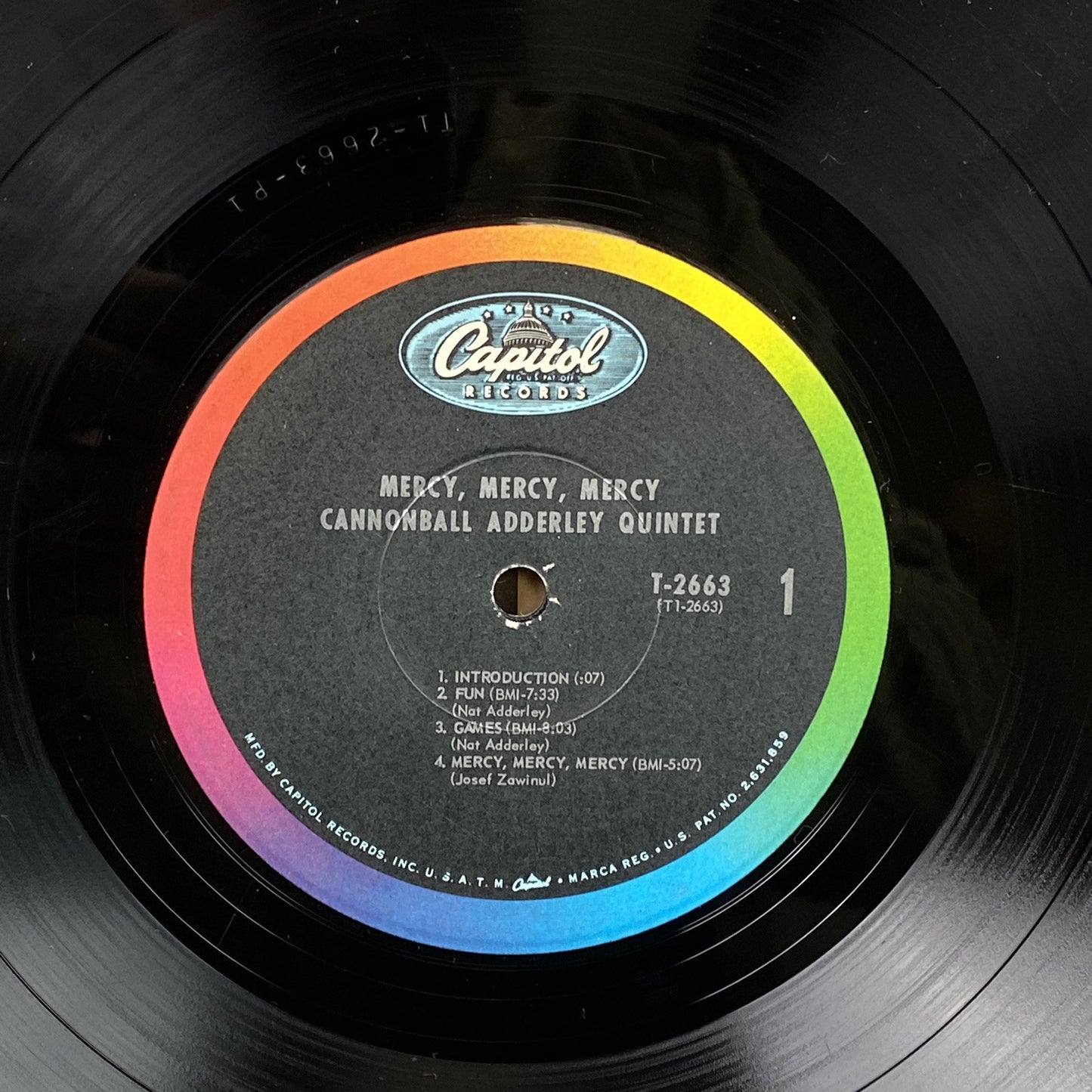 The Cannonball Adderley Quintet Mercy, Mercy, Mercy! Vinyl Record 1967