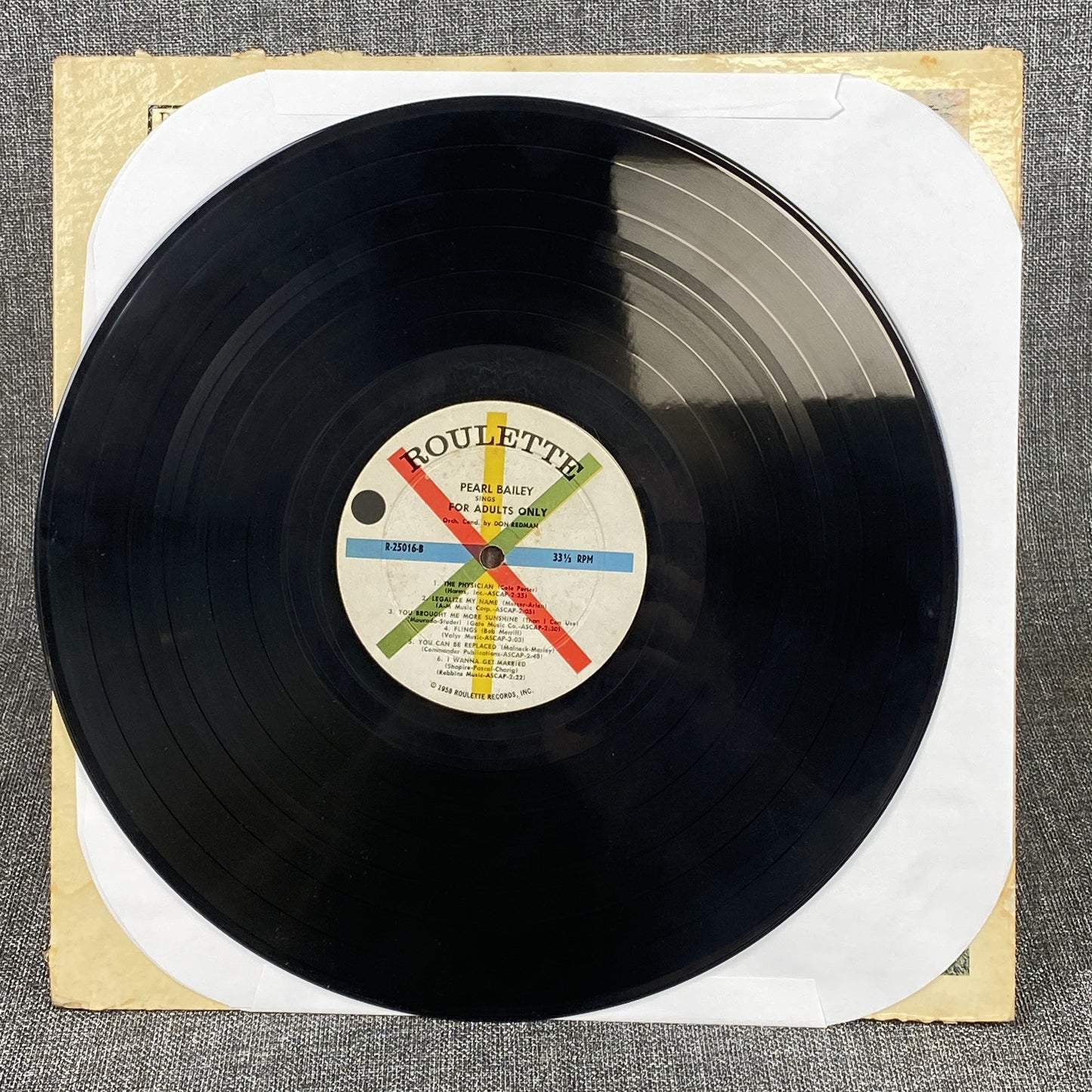 Pearl Bailey Sings for Adults Only Vinyl Record Roulette Records 1958 - VG