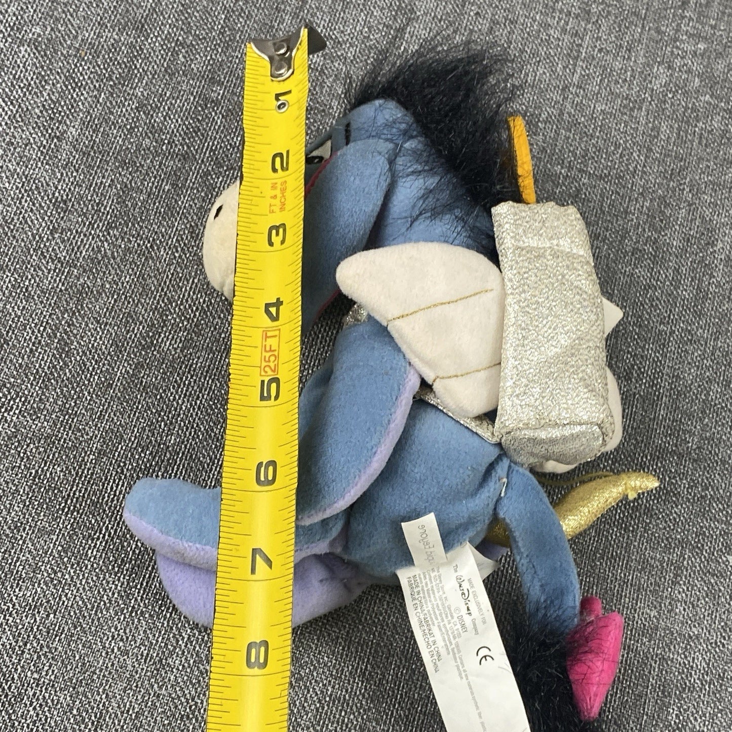 Disney Store Mini Bean Bag Cupid Eeyore Plush Valentine's Day Arrows 9”