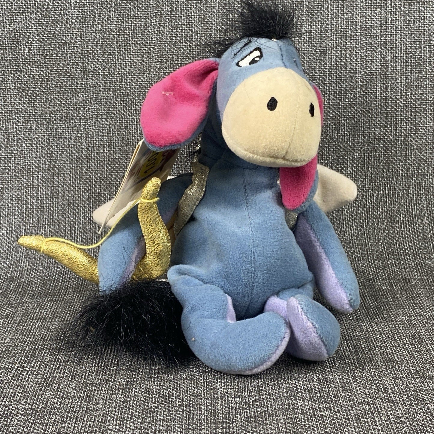 Disney Store Mini Bean Bag Cupid Eeyore Plush Valentine's Day Arrows 9”
