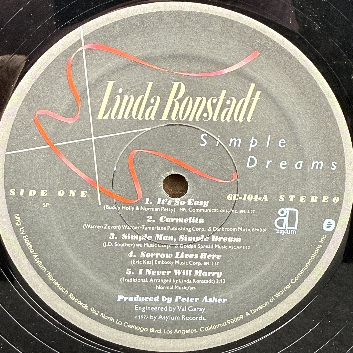 Linda Ronstadt Simple Dreams 1977 vinyl record - EXCELLENT
