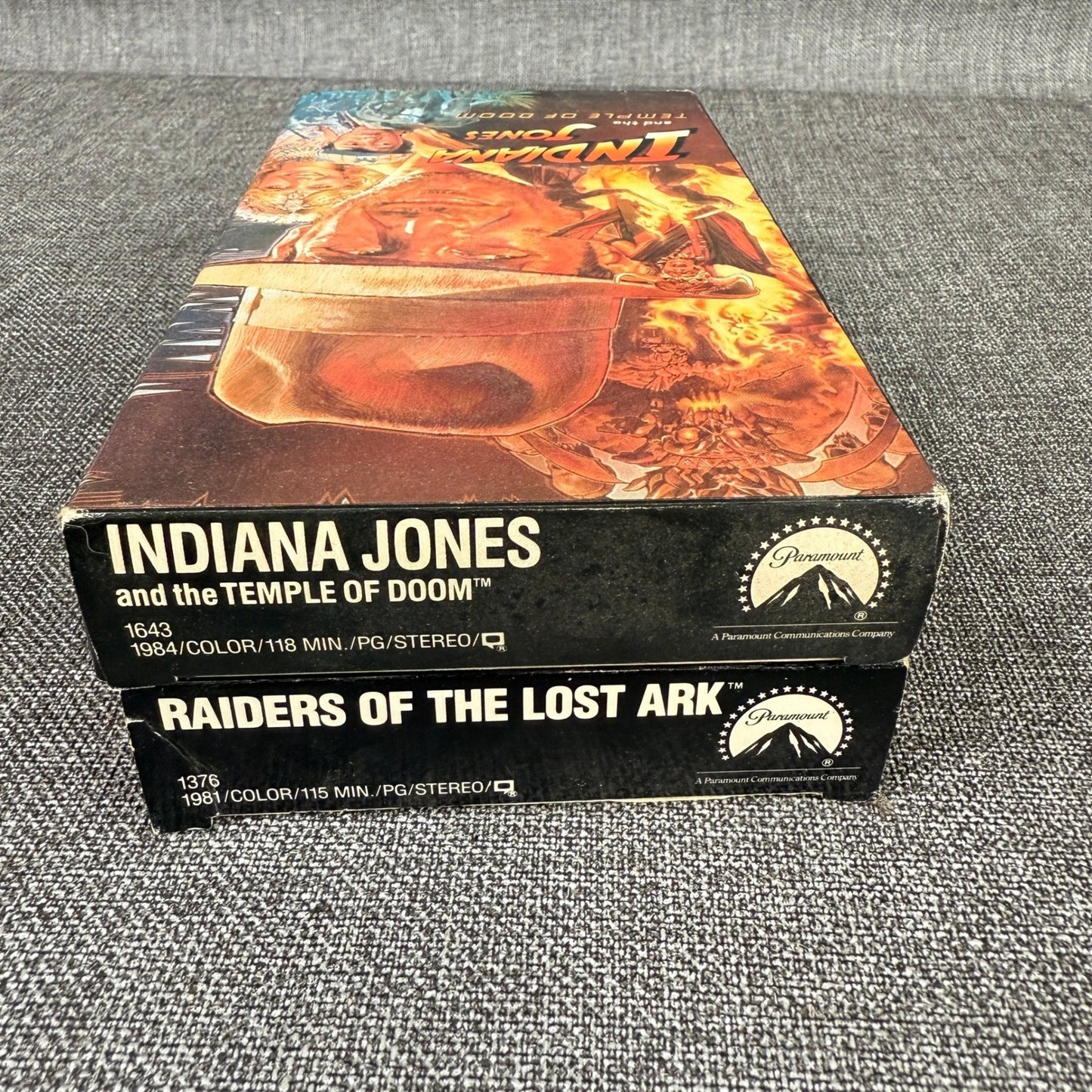 Raiders of the Lost Ark & Indiana Jones VHS Tape Movies Bundle