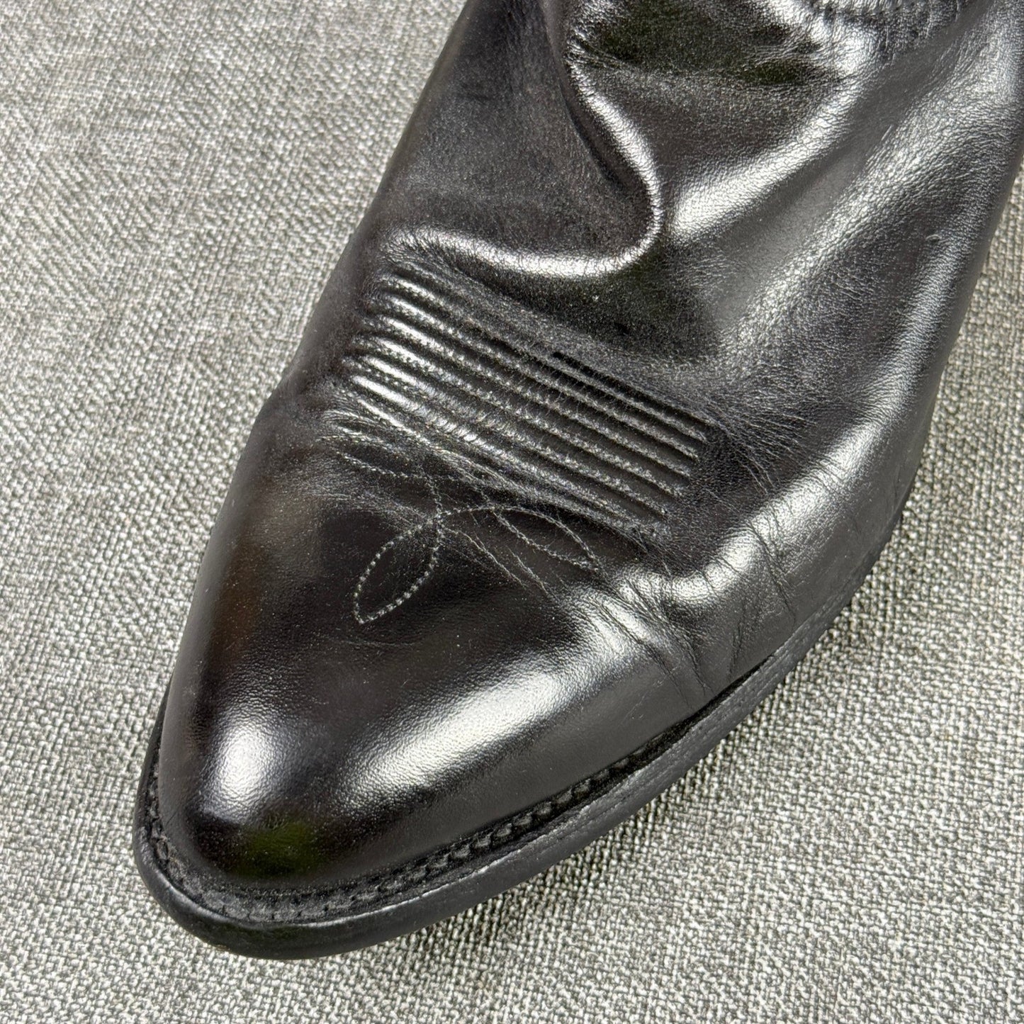 Nocona Cowboy Boots Mens Sz 9.5 D Black Leather Western Style Made in USA