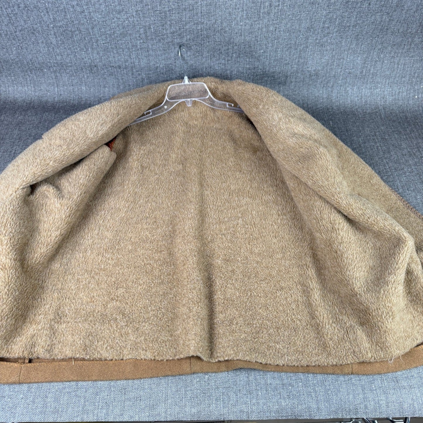 Vintage Wool Blend Double Breasted Car Coat with Shawl Collar - Retro Style