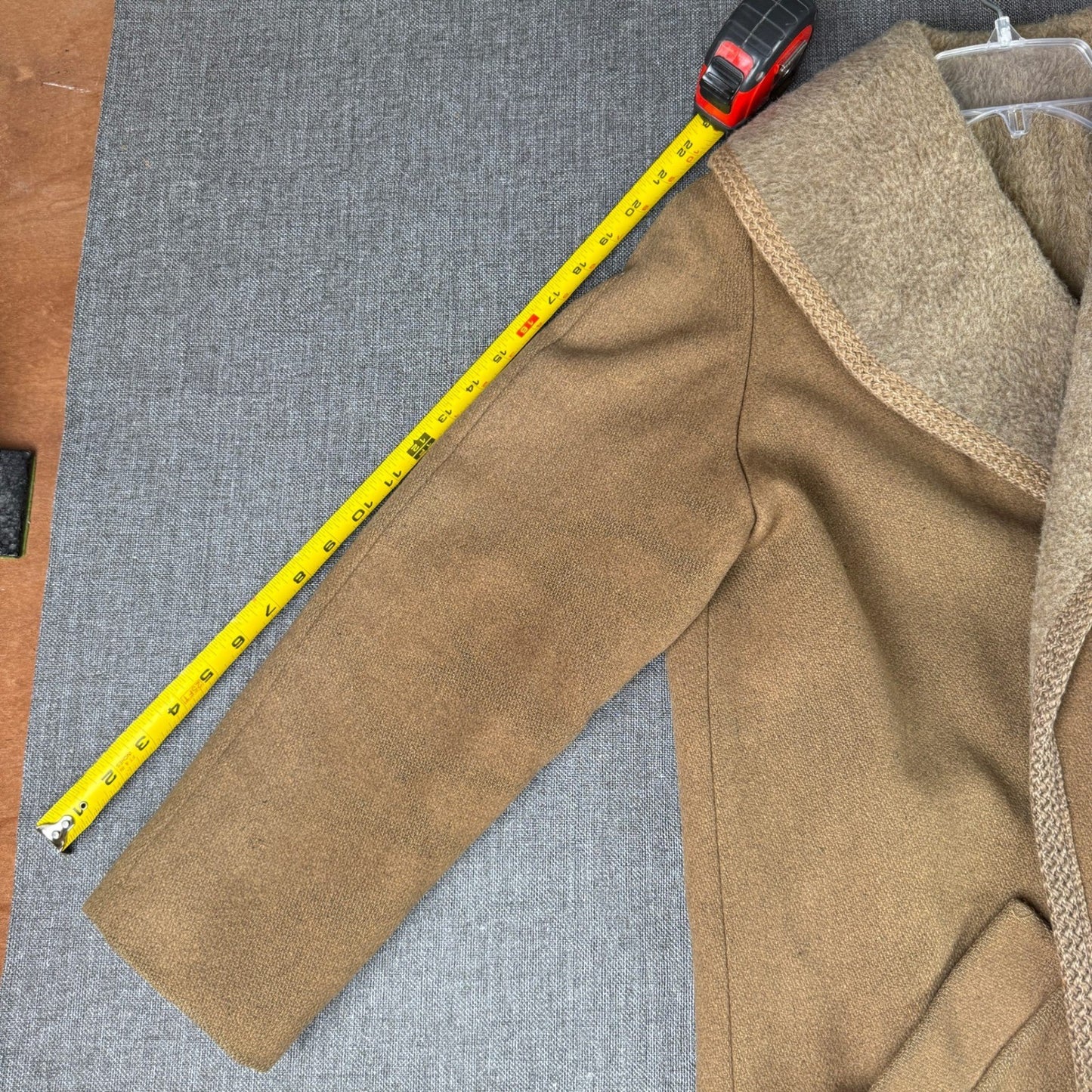 Vintage Wool Blend Double Breasted Car Coat with Shawl Collar - Retro Style