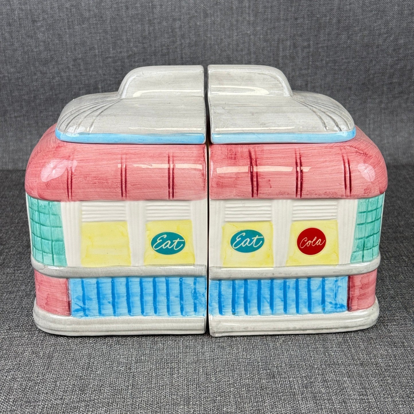 Vintage Ceramic Diner Cookie Jar Restaurant Eat Diner Soda Shop