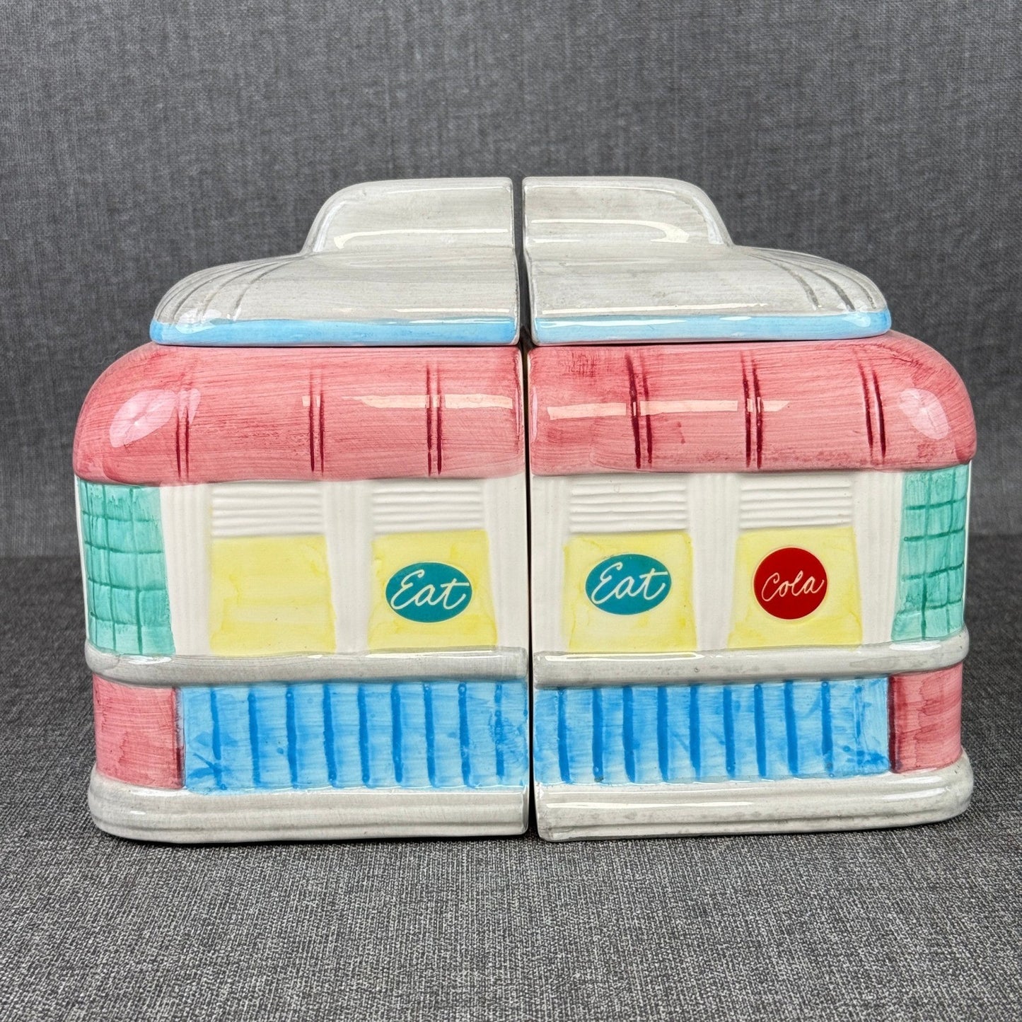 Vintage Ceramic Diner Cookie Jar Restaurant Eat Diner Soda Shop
