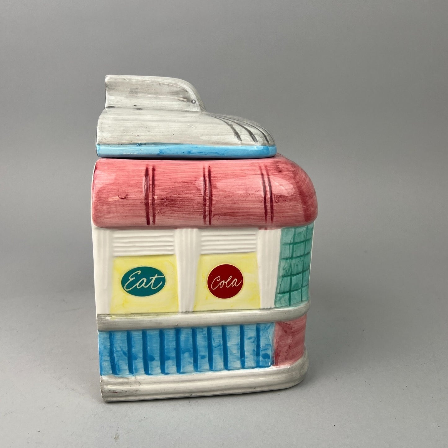 Vintage Ceramic Diner Cookie Jar Restaurant Eat Diner Soda Shop