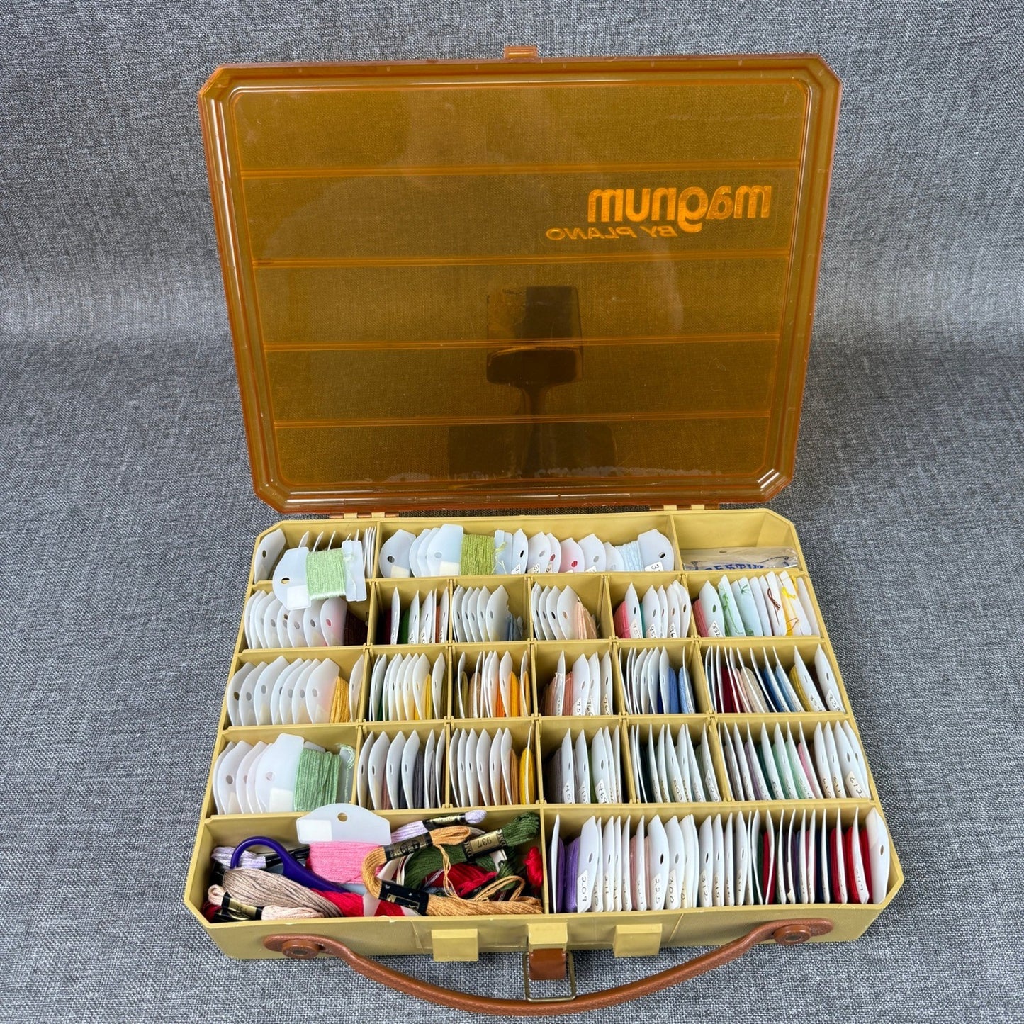 Vintage Magnum by Plano Embroidery Floss Organizer Box Storage Craft