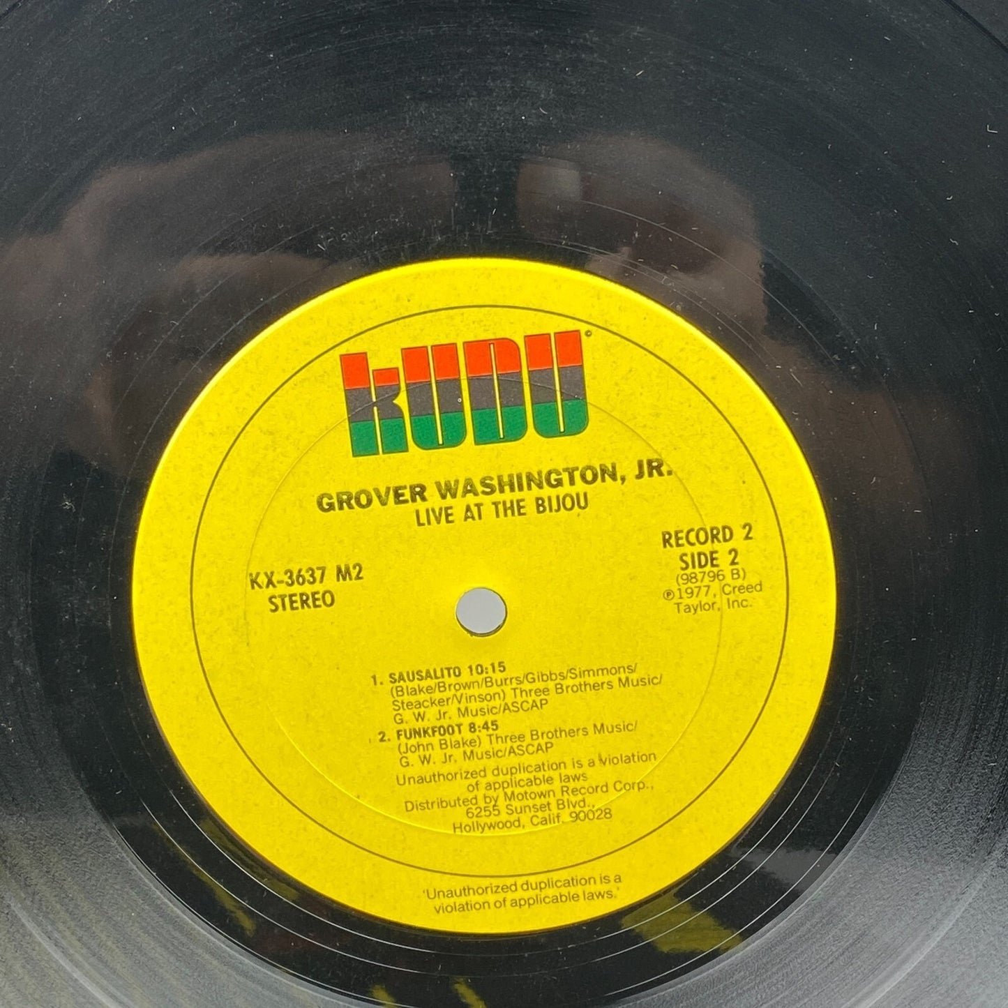 Grover Washington Jr. Live At The Bijou 2 Record Set Vinyl LP Kudu Jazz Funk