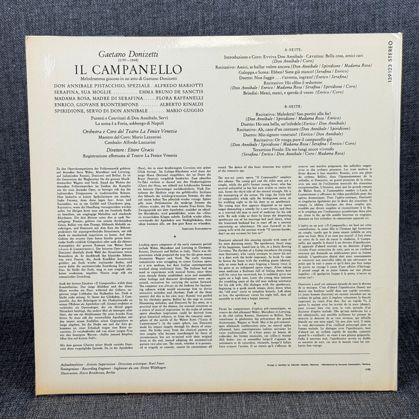 Donizetti Il Campanello LP Vinyl Record Deutsche Grammophon Opera - NEAR MINT