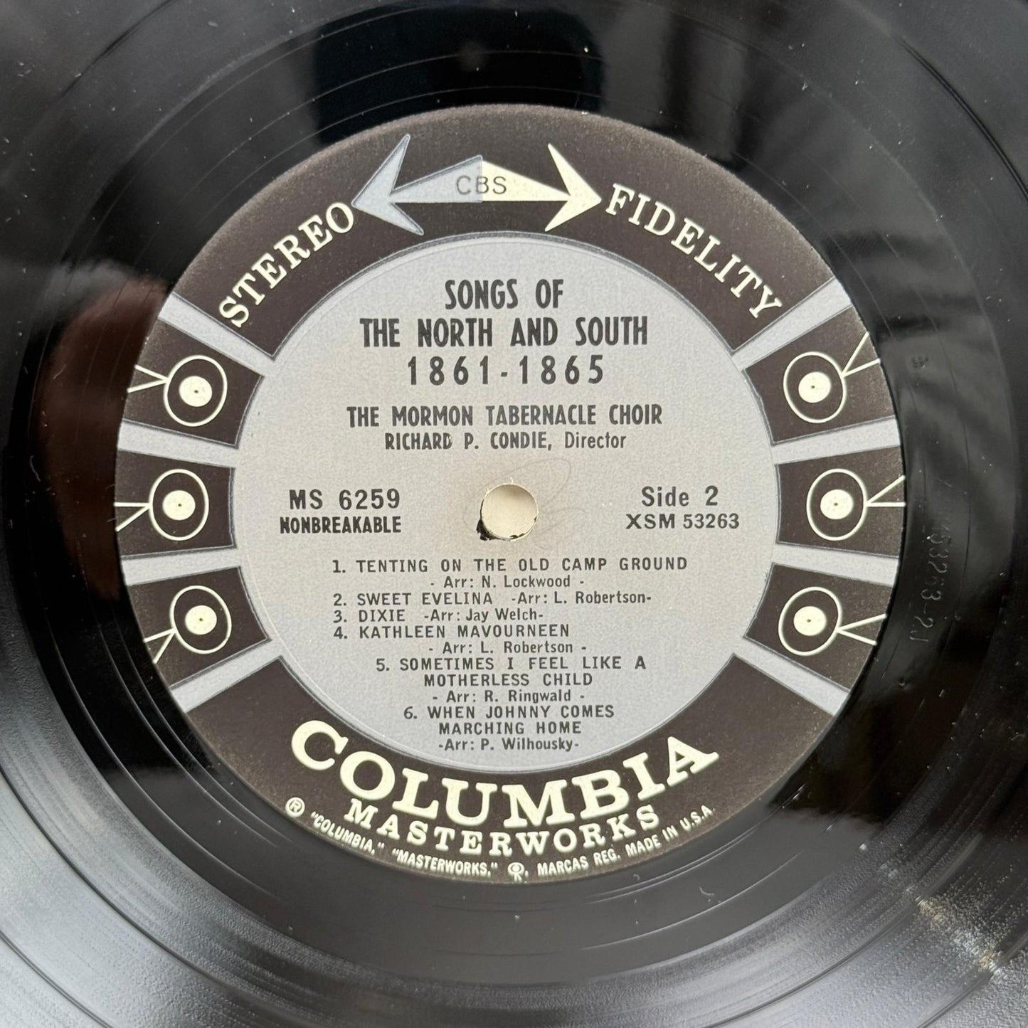 Songs of the North & South 1861-1865 Mormon Tabernacle 6-EYE Vinyl Record -NM