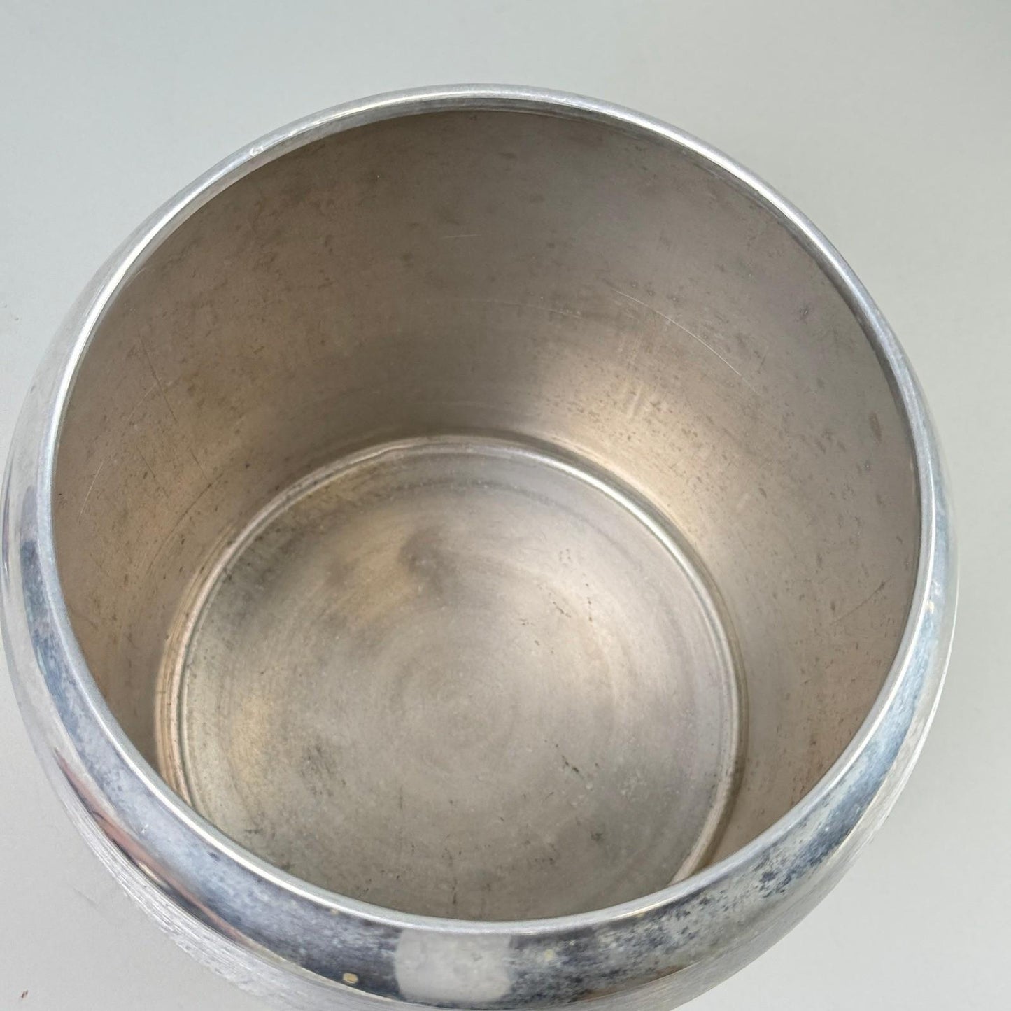 Vintage Kromex Aluminum Canister Set of 4 Flour Sugar Coffee Tea Black Lids