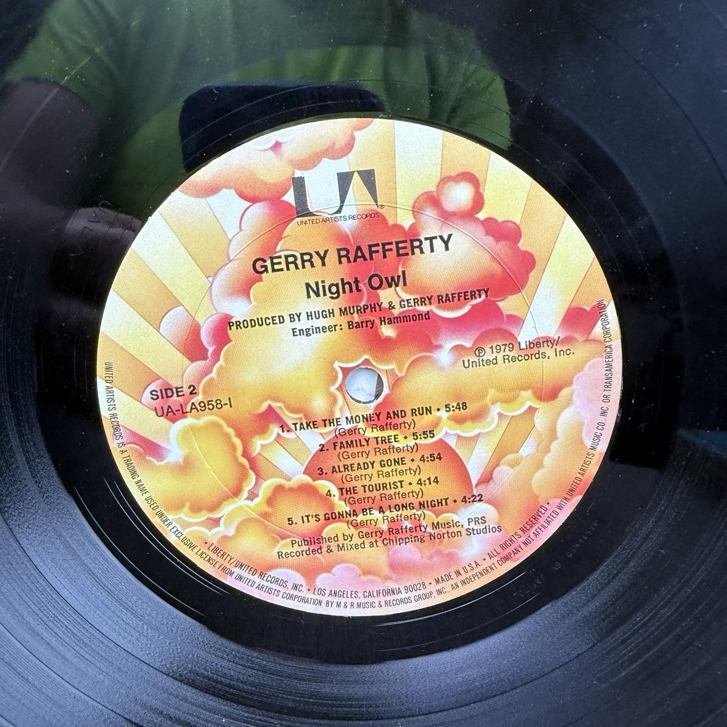 Night Owl by Gerry Rafferty Vinyl Record - EXCELLENT