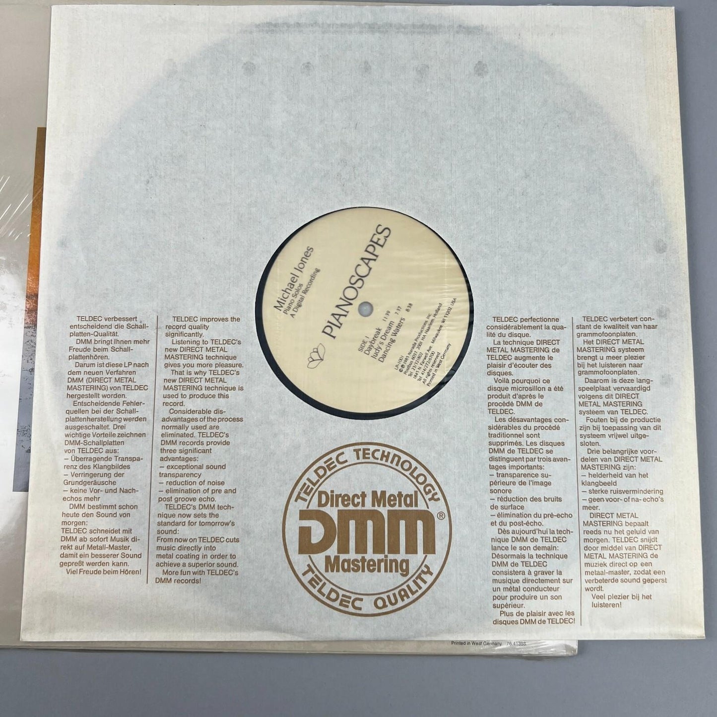 Michael Jones - Pianoscapes Vinyl Record, Near Mint Condition