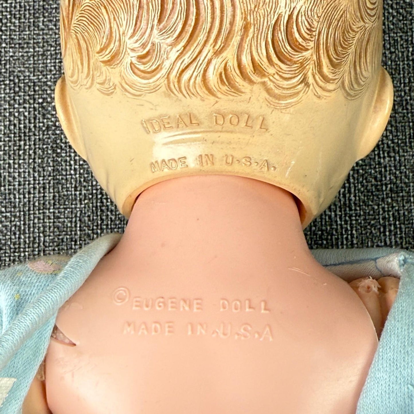 Lot of 2 Vintage Ideal Baby Doll Heads on Replacement Bodies