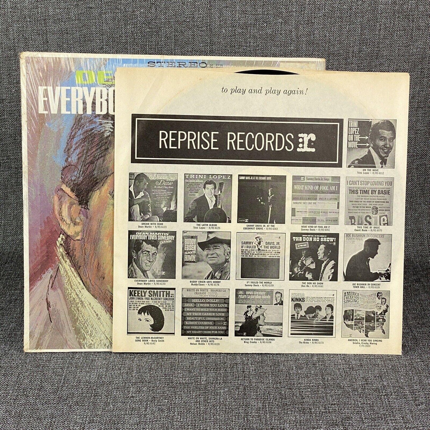 Dean Martin Everybody Loves Somebody Vinyl LP Record Warner Bros Records
