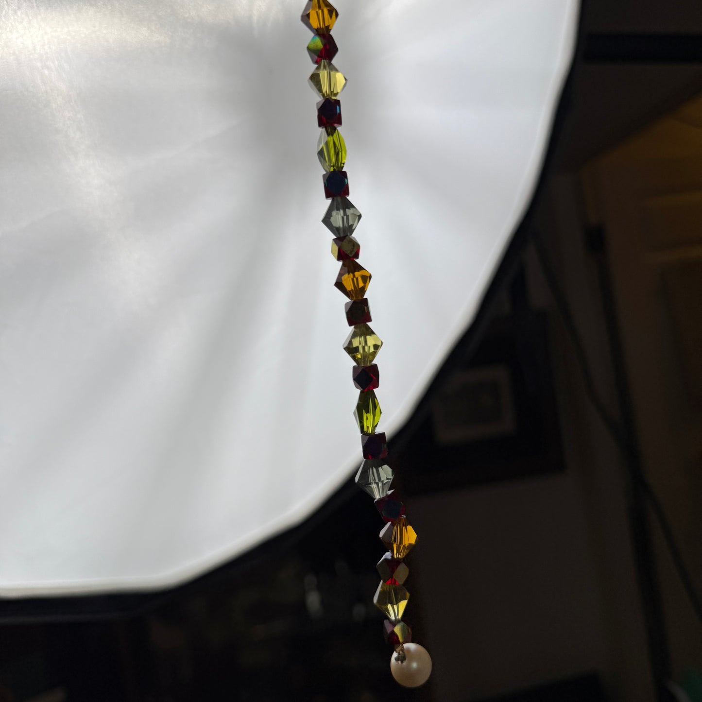 Colorful Glass Bead Bracelet 7.5"