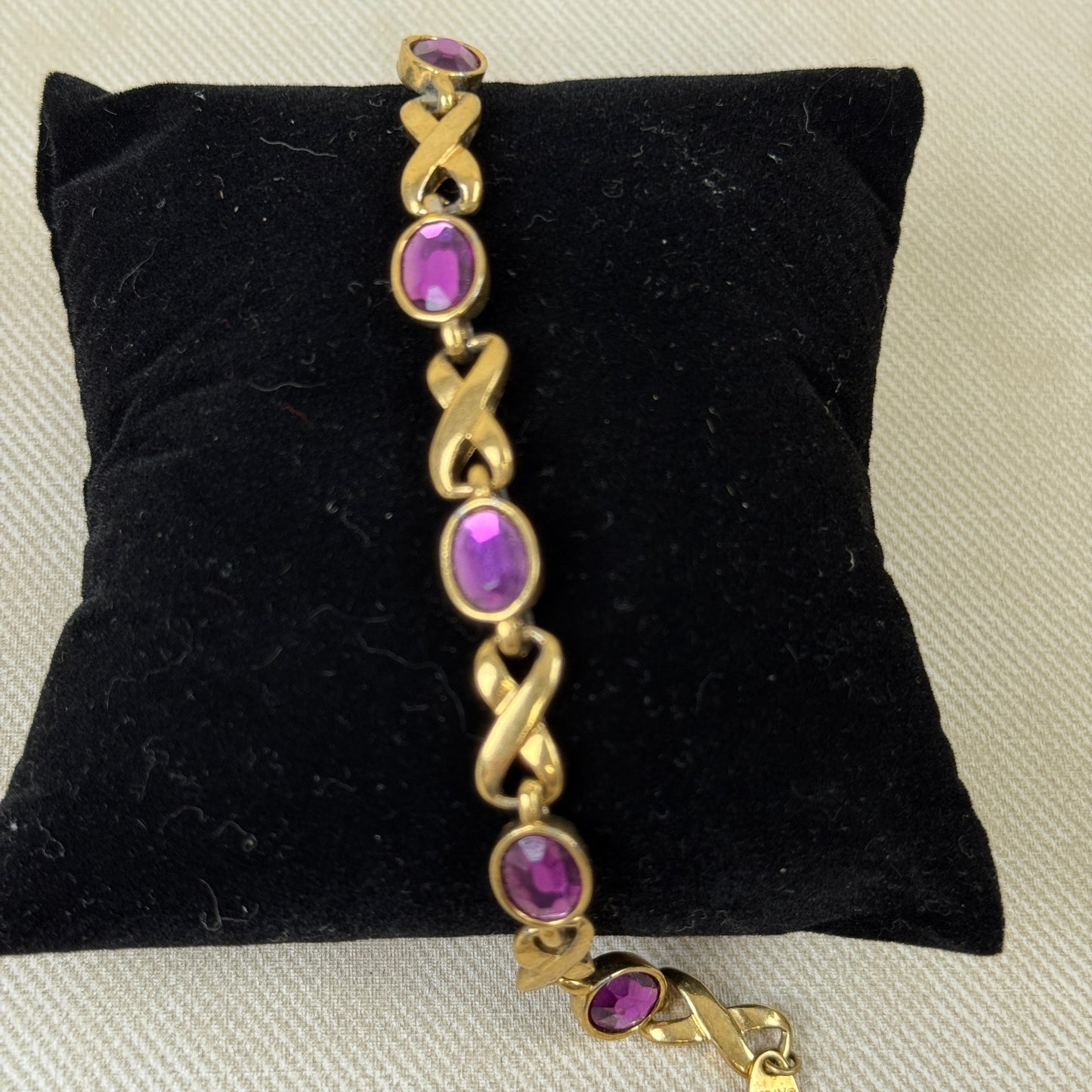 Lof to 3 Bracelets, 2 Silver and One Gold / Purple
