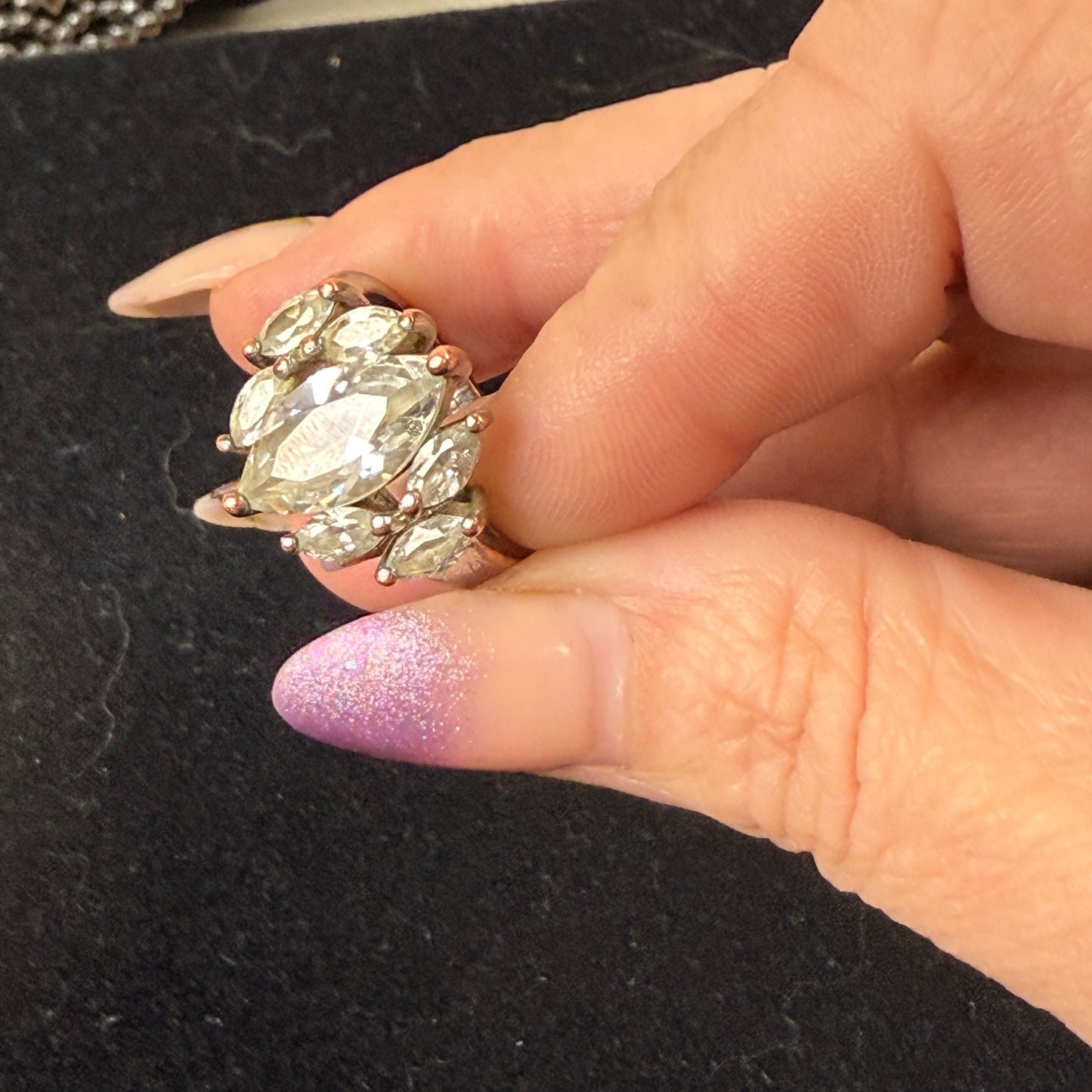 7 1/4 Size Rhinestone Ring