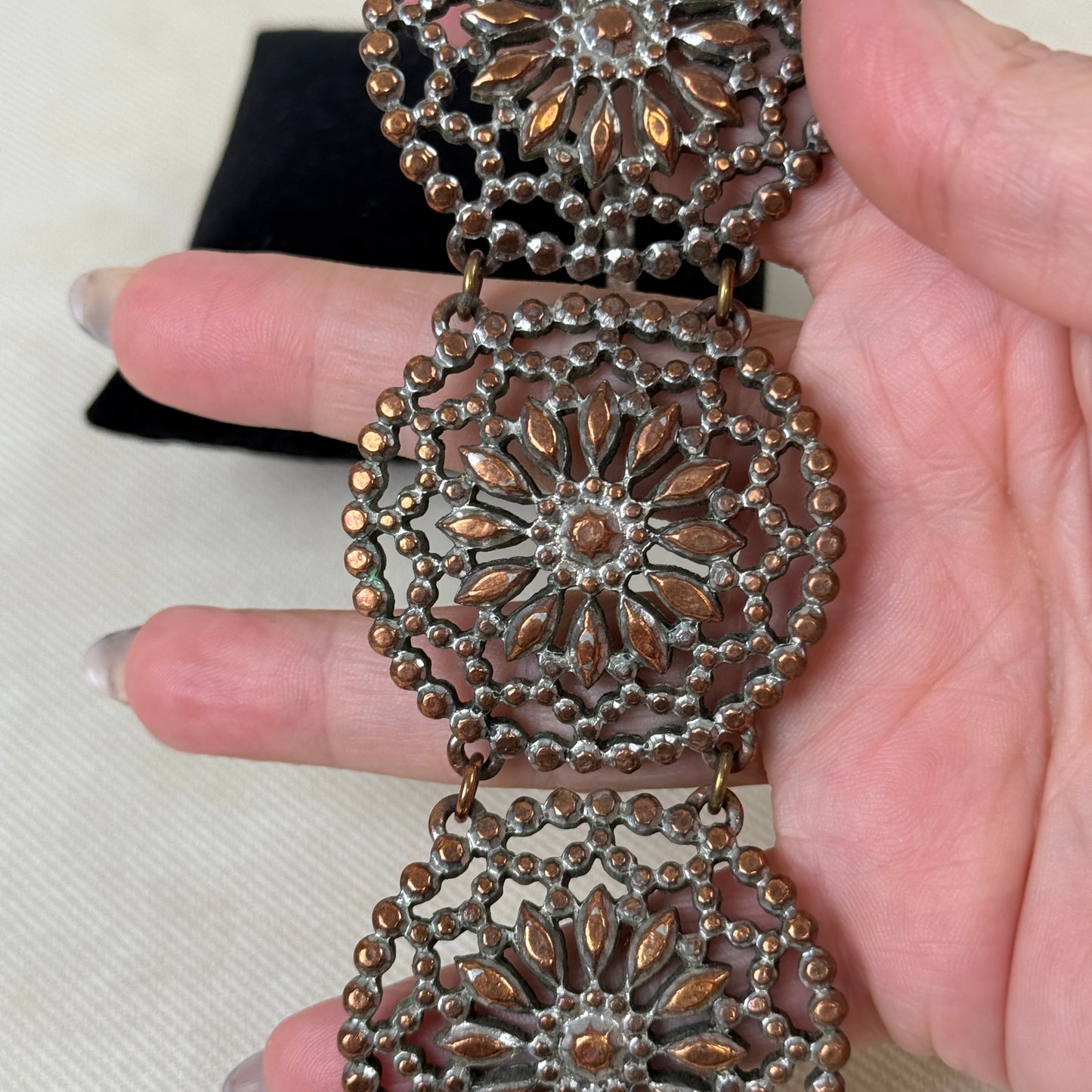 8" Vintage Flower Chain Bracelet