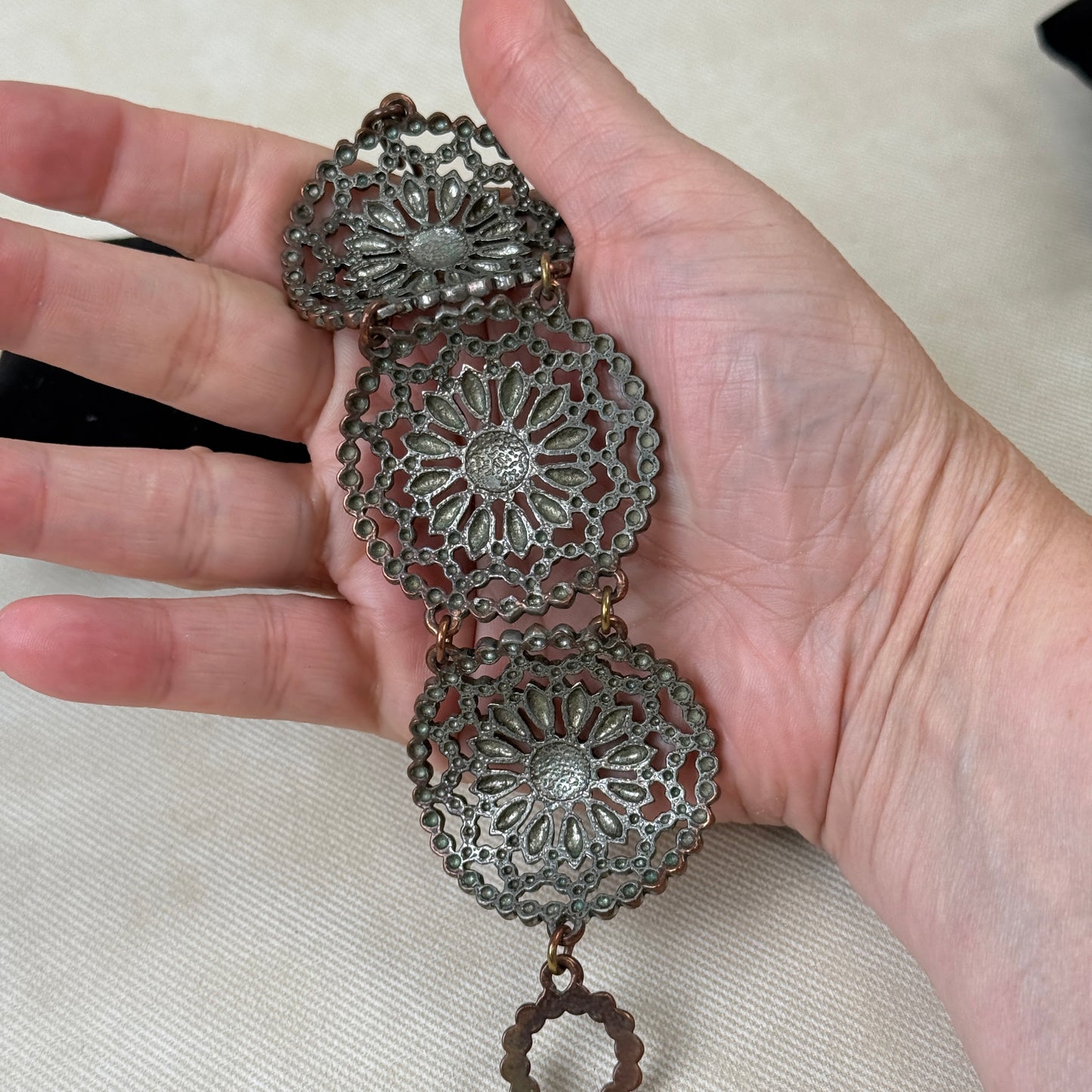 8" Vintage Flower Chain Bracelet