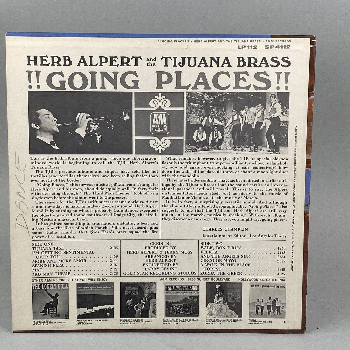 Herb Alpert And The Tijuana Brass – !!Going Places!!: 1965 LP (Latin Jazz)
