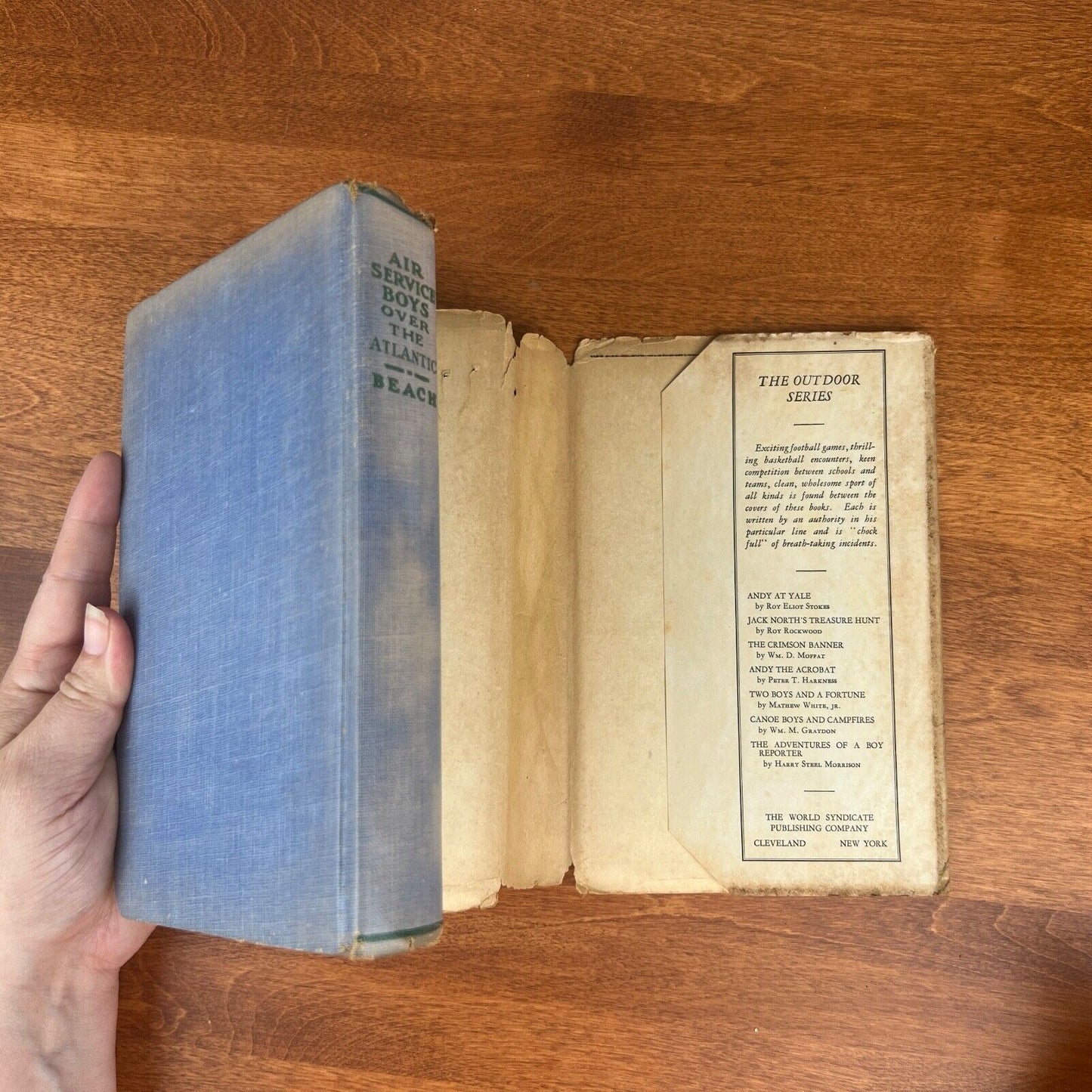 Air Service Boys Over The Atlantic by Charles Beach Hardcover 1920 Hardcover