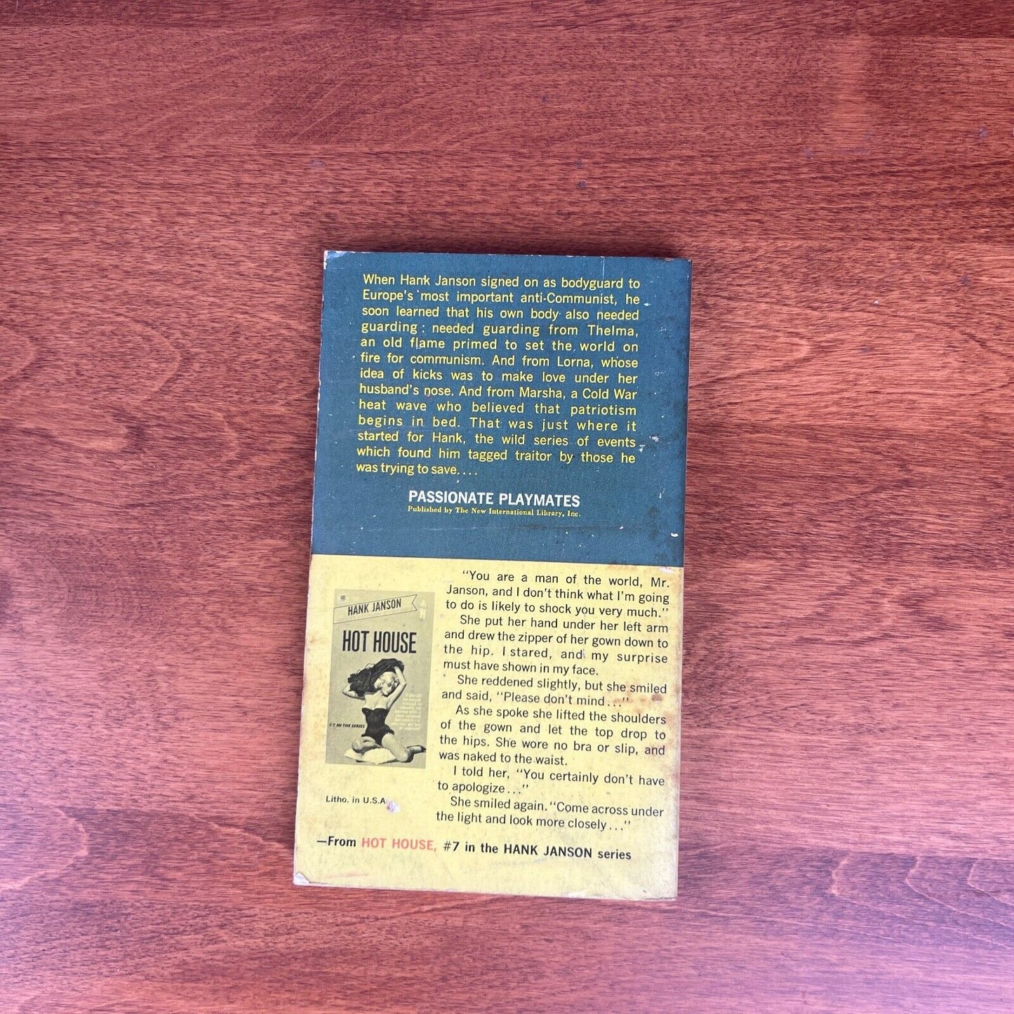 Passionate Playmates by Hank Janson, Sleaze vintage 1964, paperback