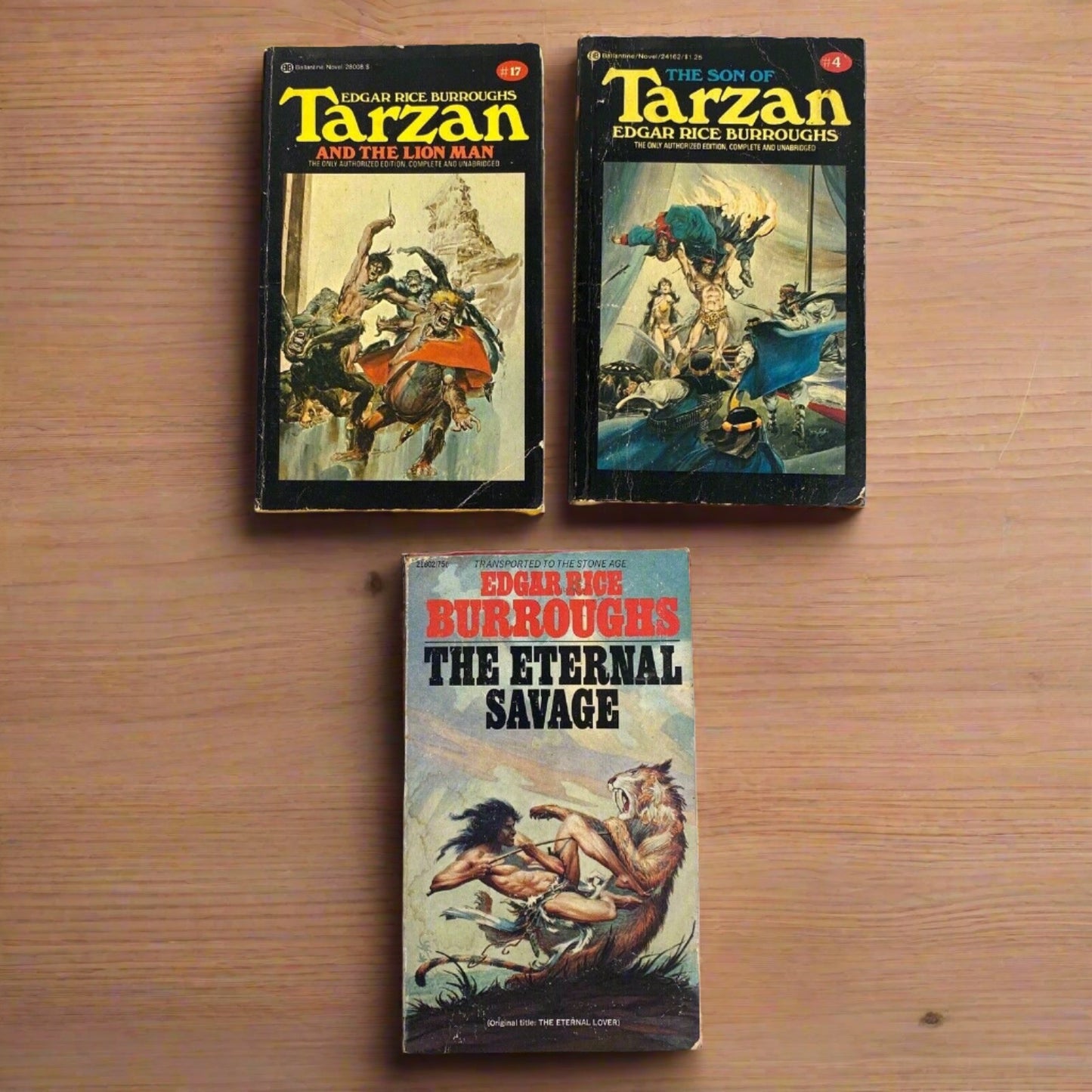 Tarzan Lot 3 Edgar Rice Burroughs Paperback Books 1970's