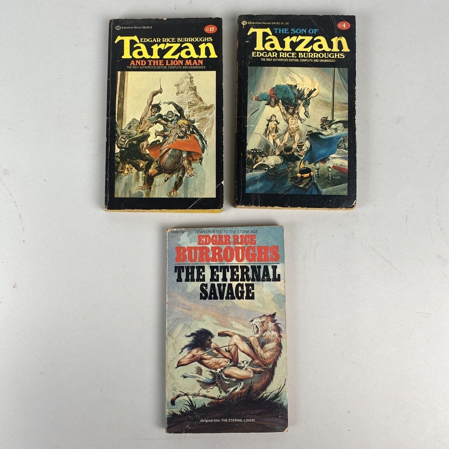 Tarzan Lot 3 Edgar Rice Burroughs Paperback Books 1970's