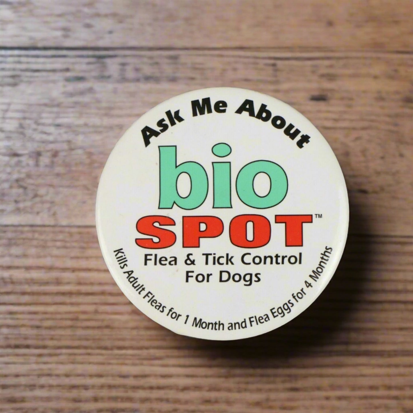 Vintage 3" Button Pinback Bio Spot, Advertising
