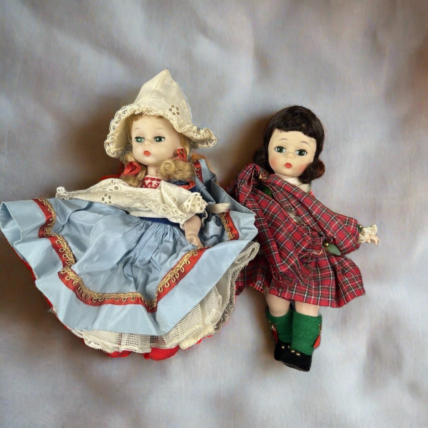 Lot of 2 Madame Alexander Little Women Dolls International Dutch, Scottish 7"
