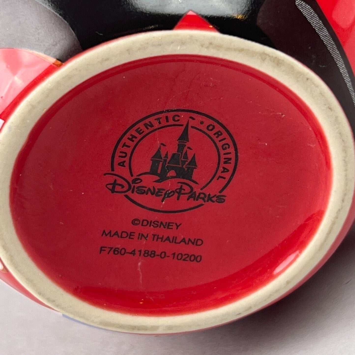 Vintage Disney Parks Authentic Original Red Mickey Mouse Oh Boy Mug