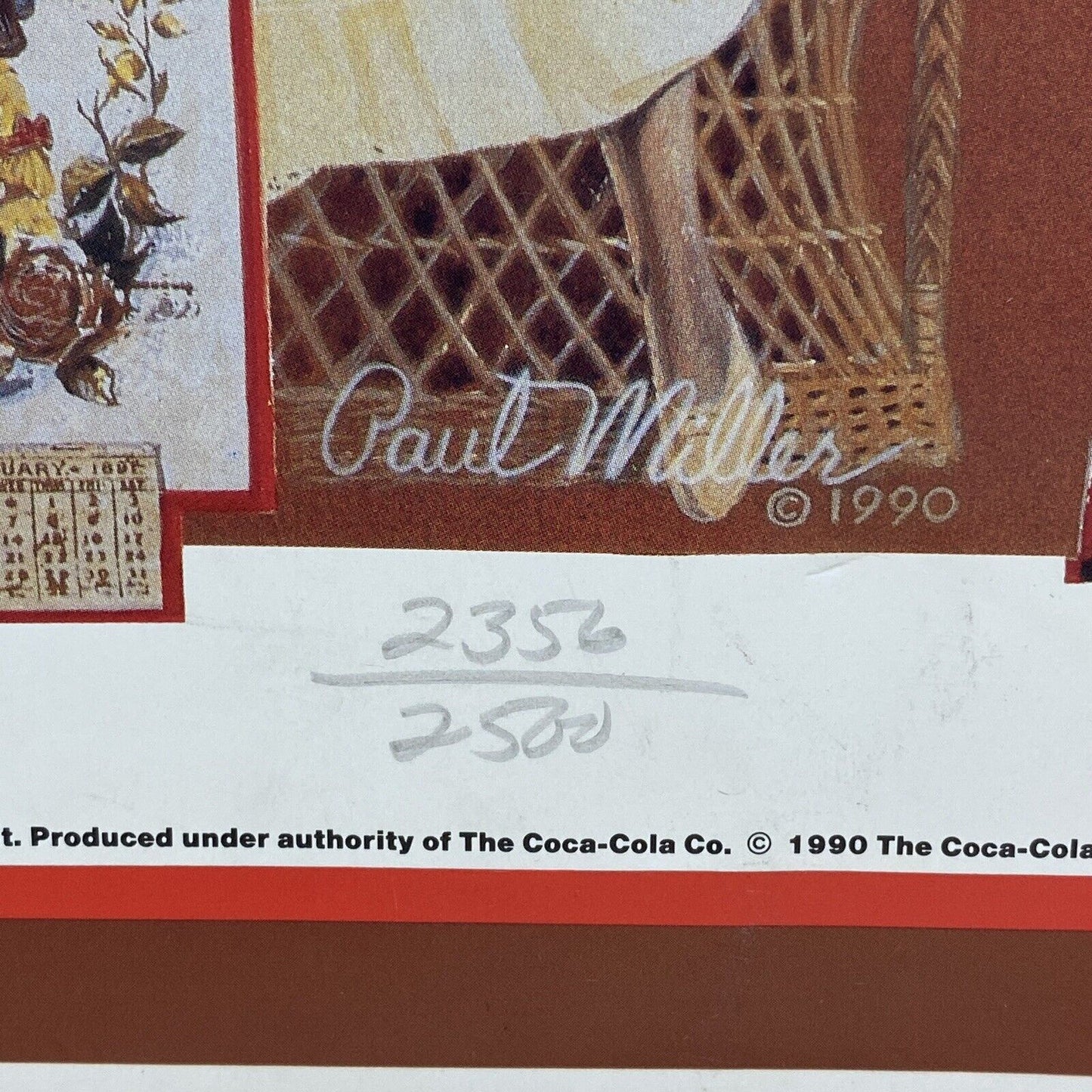 Paul Miller " Over 100 Years of Refreshment " Coca-Cola Art Print, singed