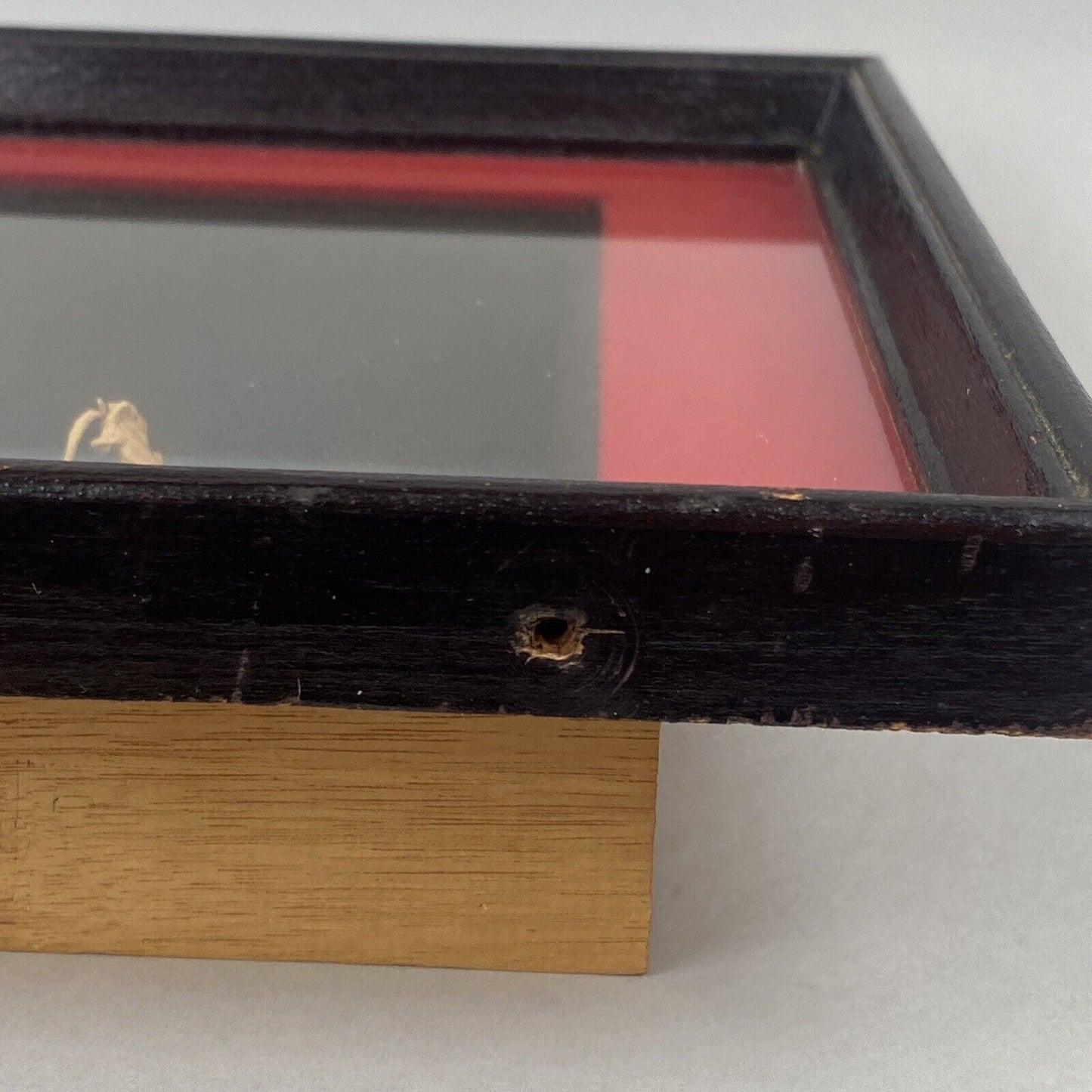 Vintage Framed Shadow Box Wall Decor, Pair with Miniature figures 10"x8" Japan