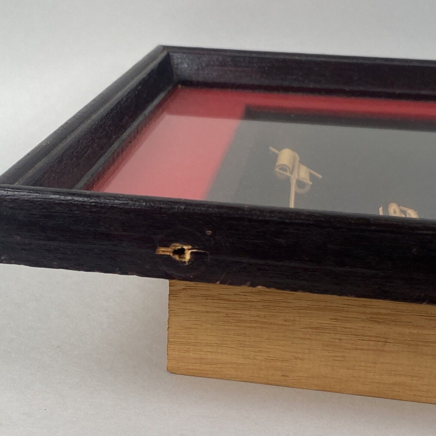 Vintage Framed Shadow Box Wall Decor, Pair with Miniature figures 10"x8" Japan