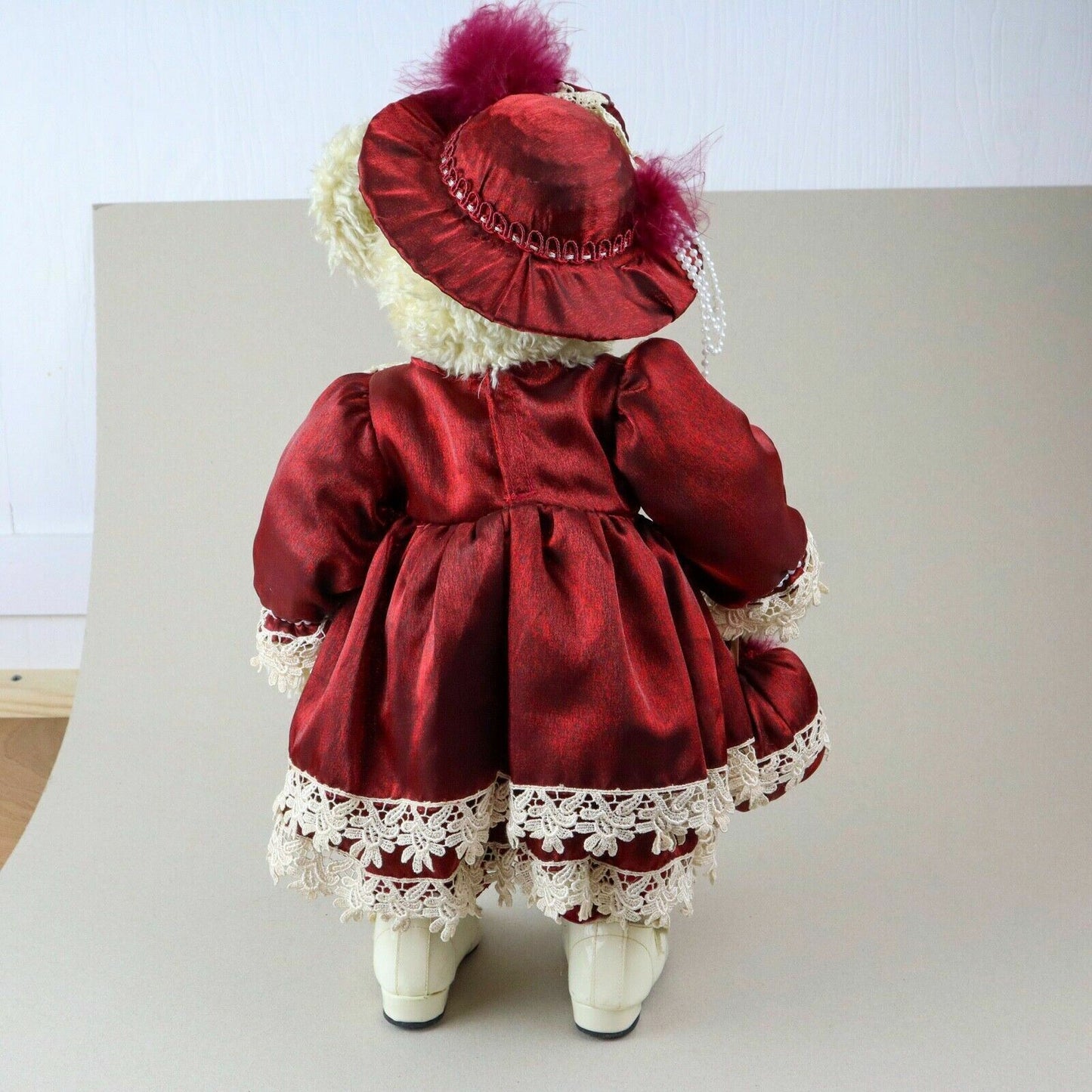 RARE - Dan Dee Collectible Bear with Dress and Hat 19" tall