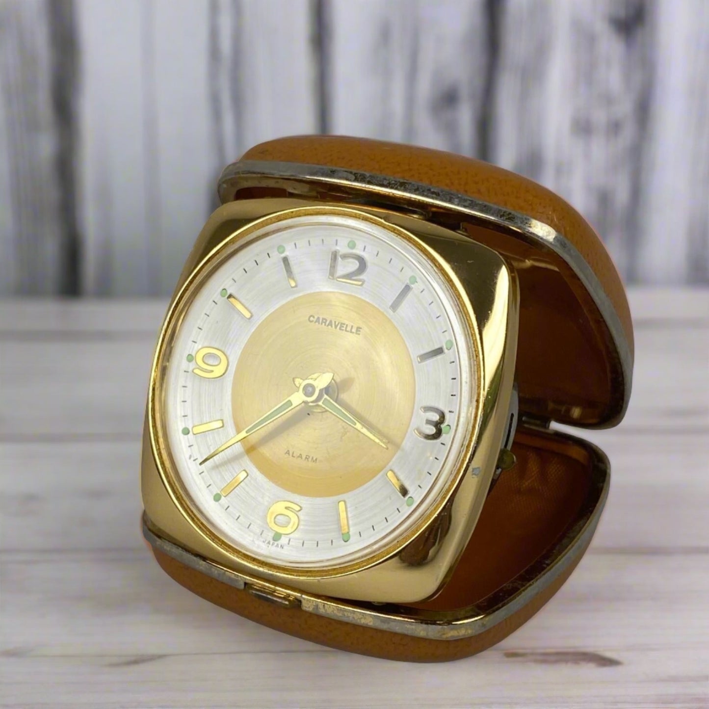 Vintage Caravelle Analog Alarm Clock Travel, Working