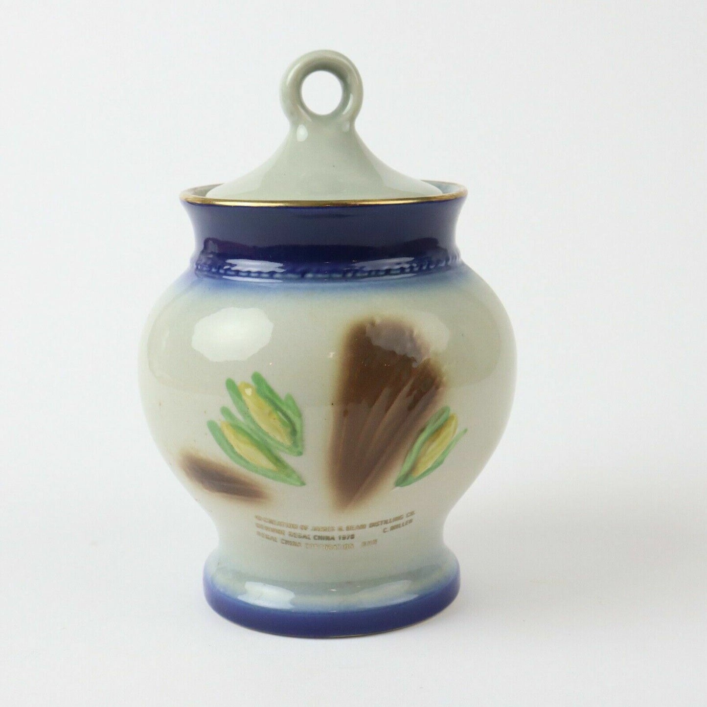 Jim Bean Ceramic Pitcher and Jar 1980 C. Miller International Association