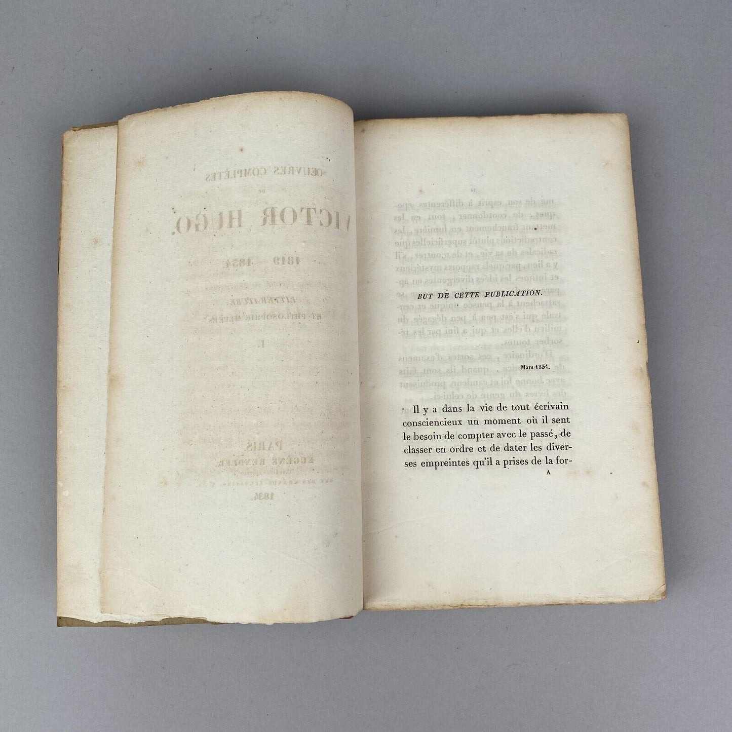 Oeuvres Completes de Victor Hugo 1819-1834, published in Paris in 1834
