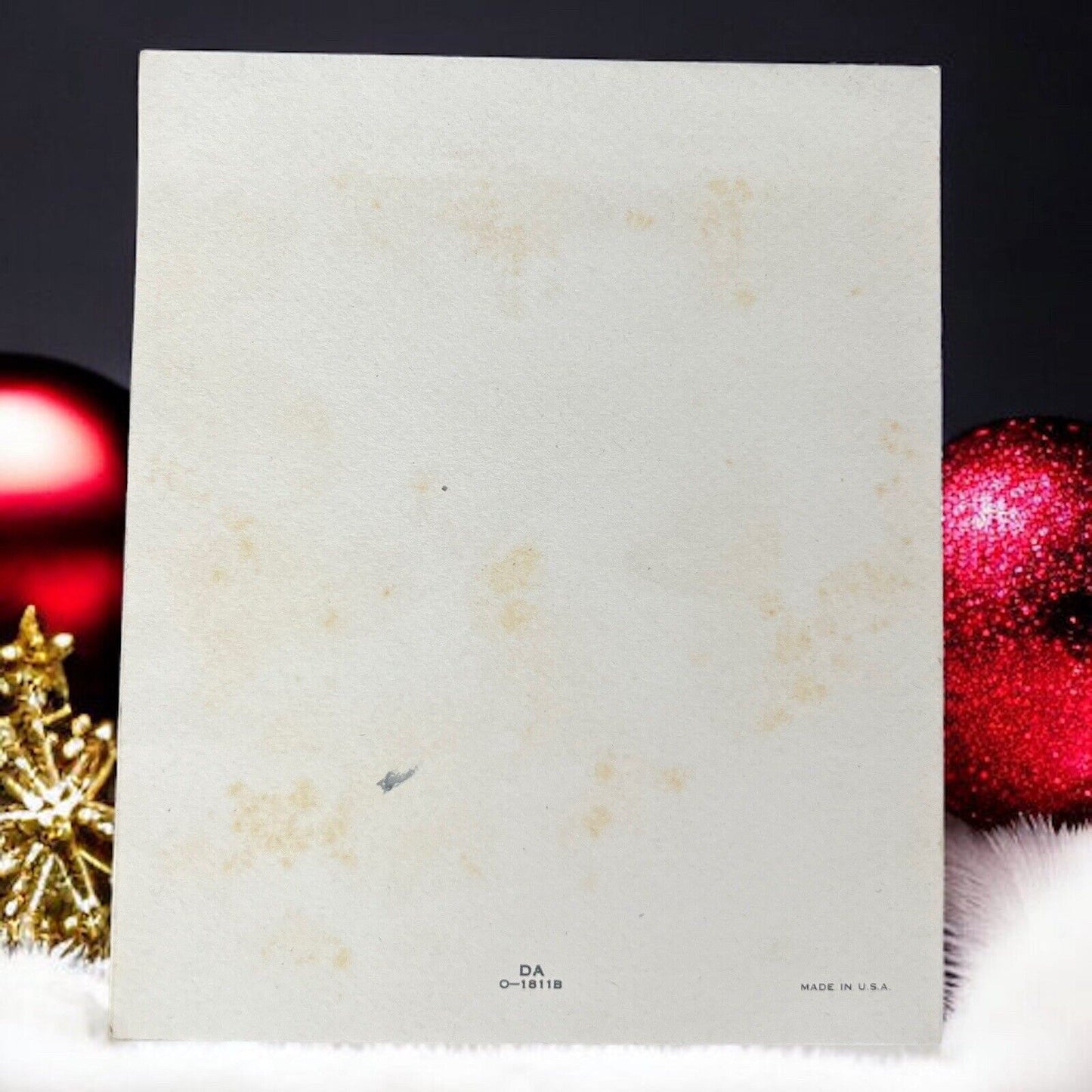 1940s How De Do Reindeer and Little Girl Vintage Christmas Card Mid Century