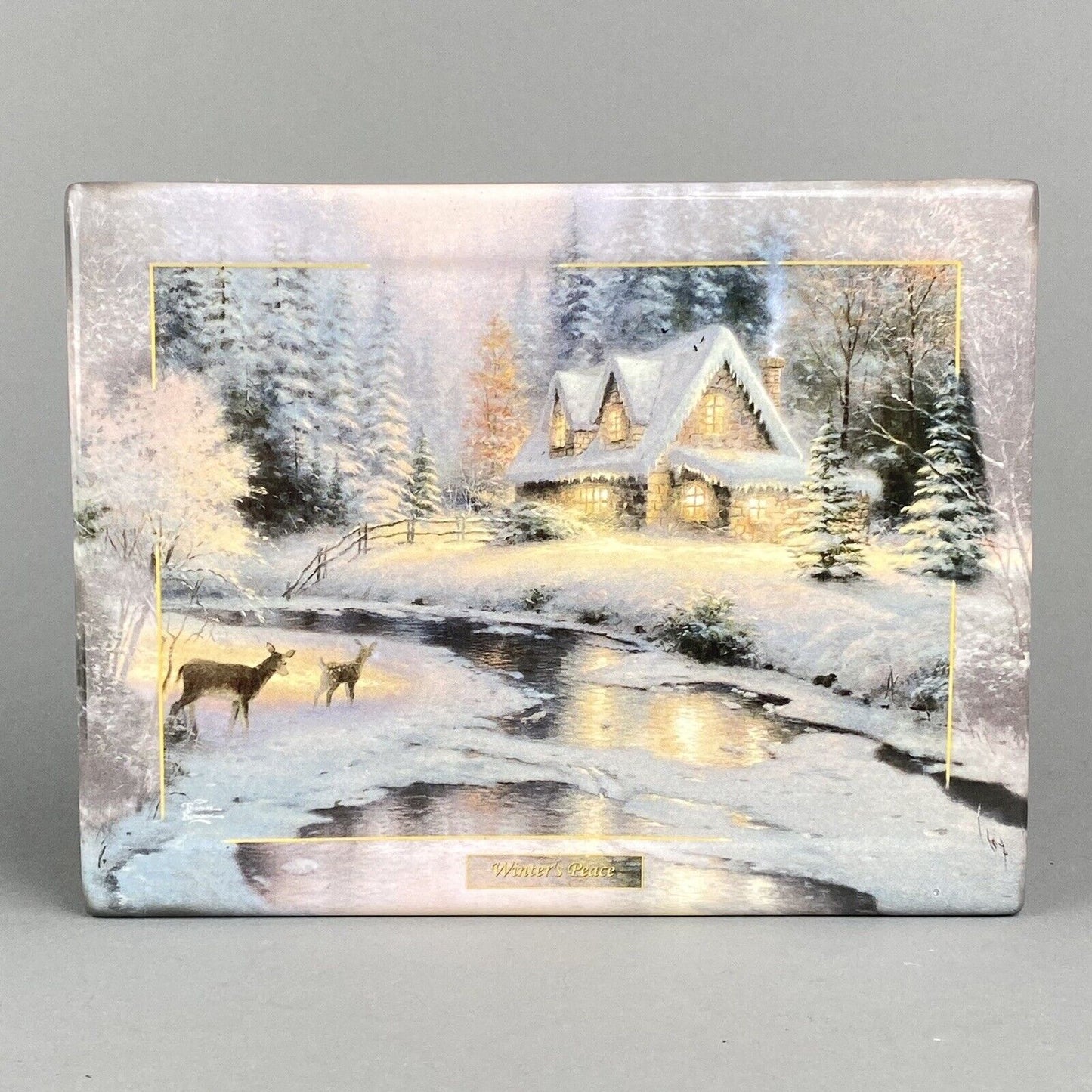 Thomas Kinkade Deer Creek Cottage Decorative Collector Plate with Certificate