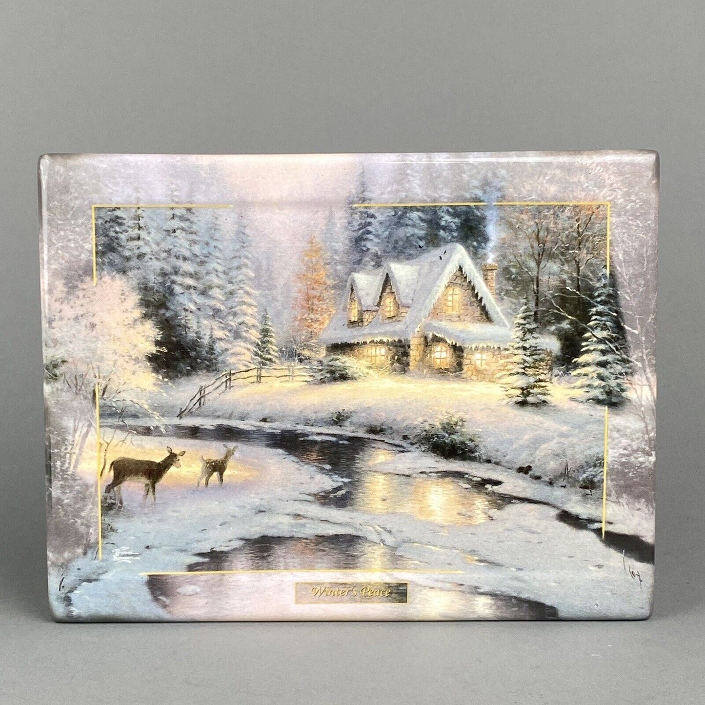 Thomas Kinkade Deer Creek Cottage Decorative Collector Plate with Certificate