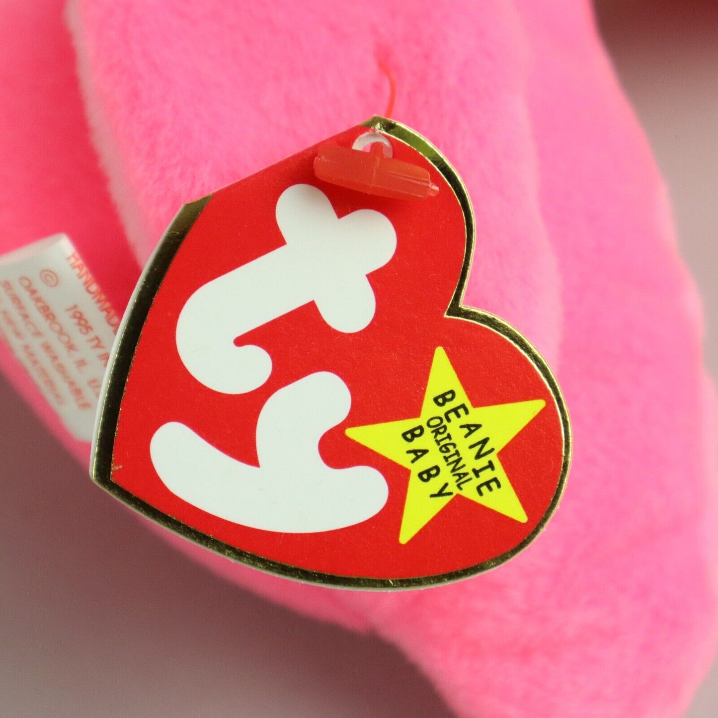 TY The Original Beanie Baby, Pinky, Flamingo Stuffed Animal 6"